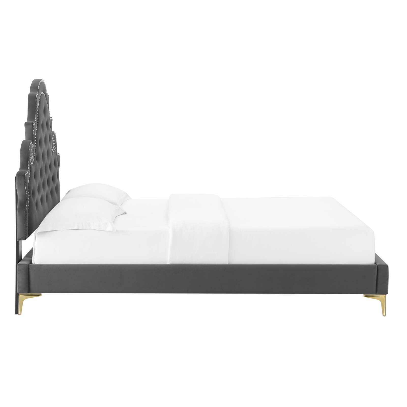 Modway Gwyneth Tufted Performance Velvet Queen Platform Bed | Beds | 