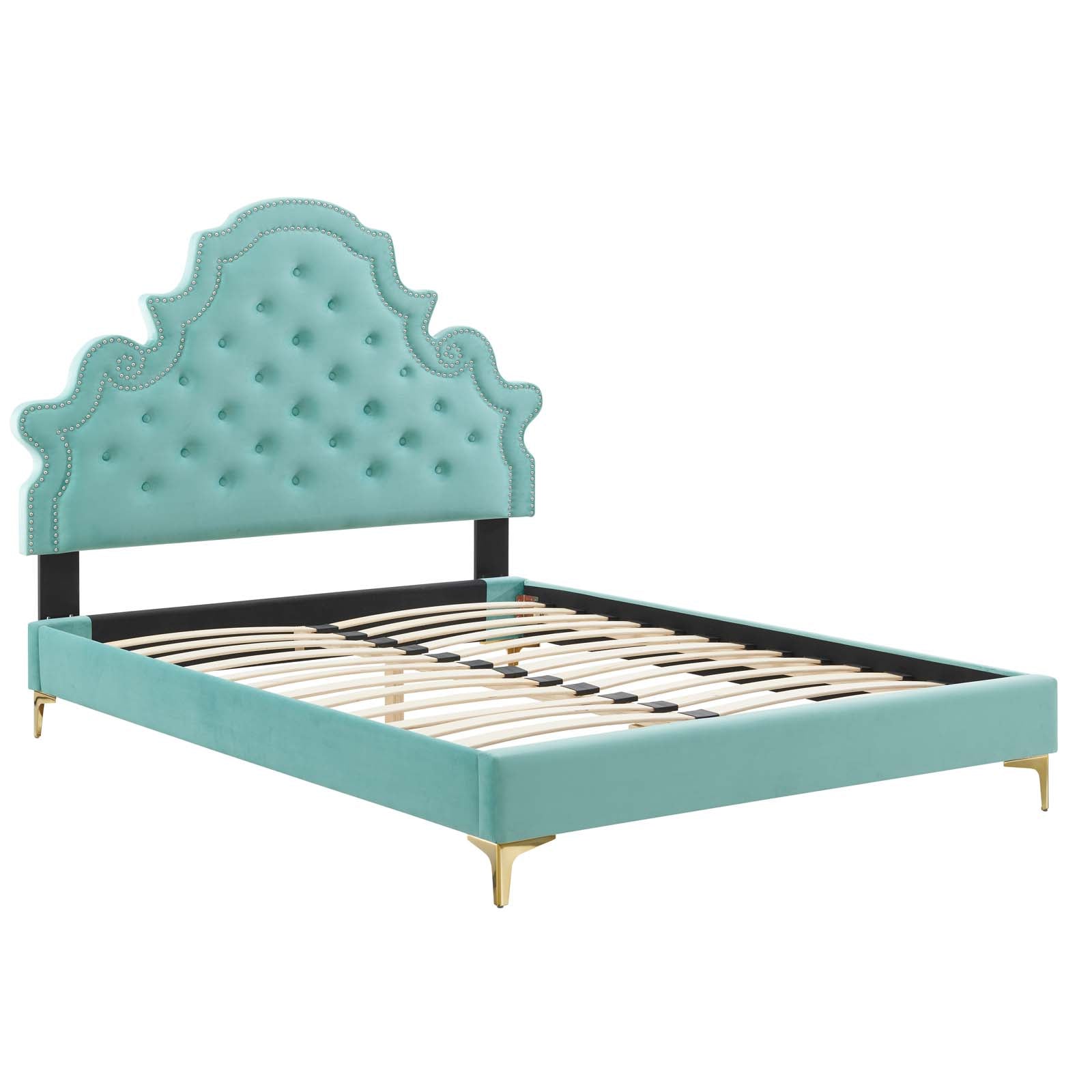 Modway Gwyneth Tufted Performance Velvet Queen Platform Bed | Beds | 