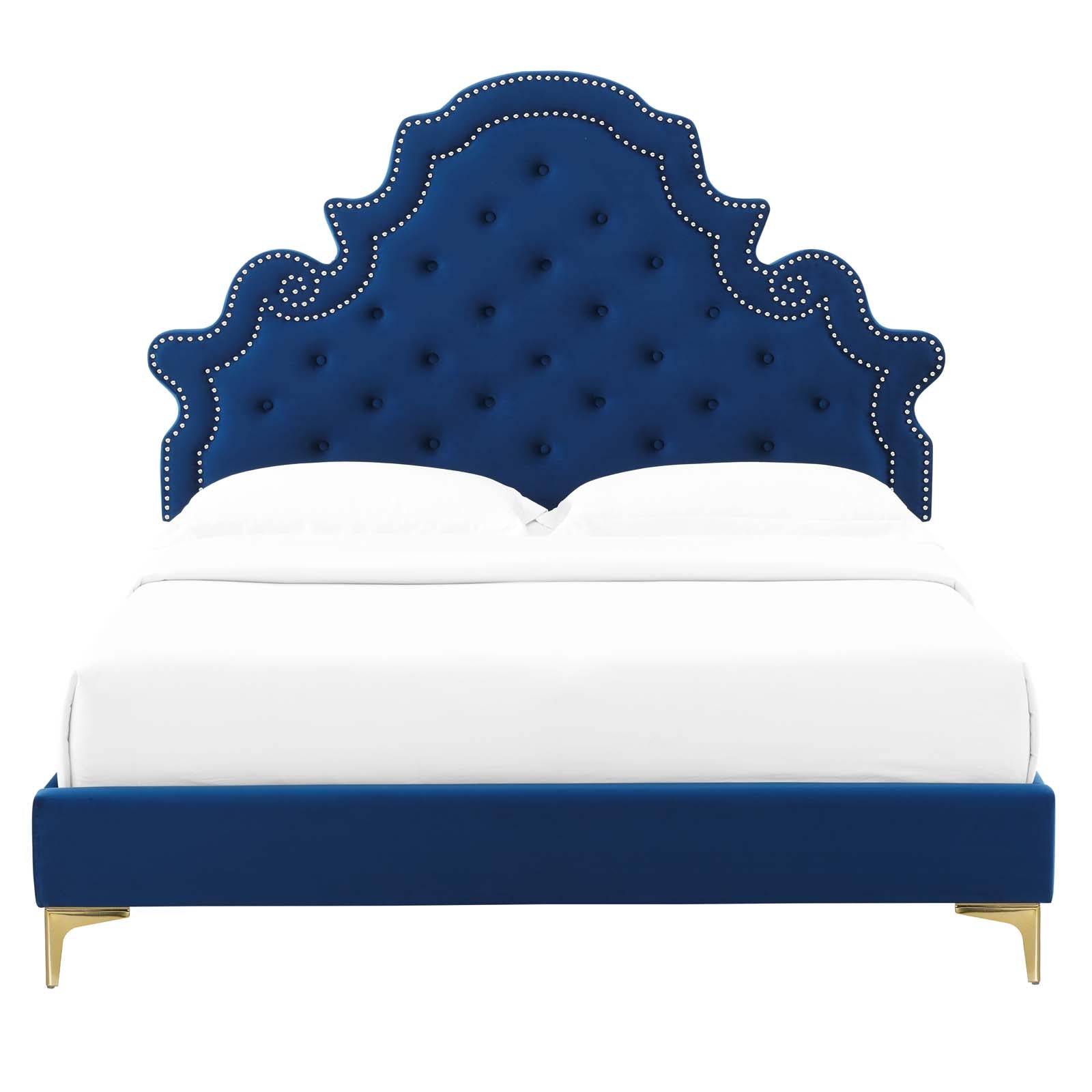 Modway Gwyneth Tufted Performance Velvet Queen Platform Bed | Beds | 