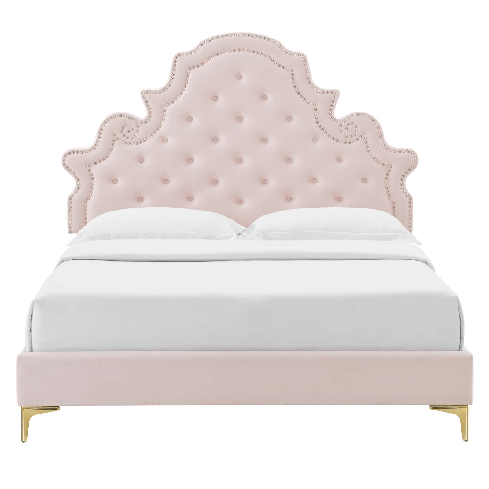 Modway Gwyneth Tufted Performance Velvet Queen Platform Bed | Beds | 