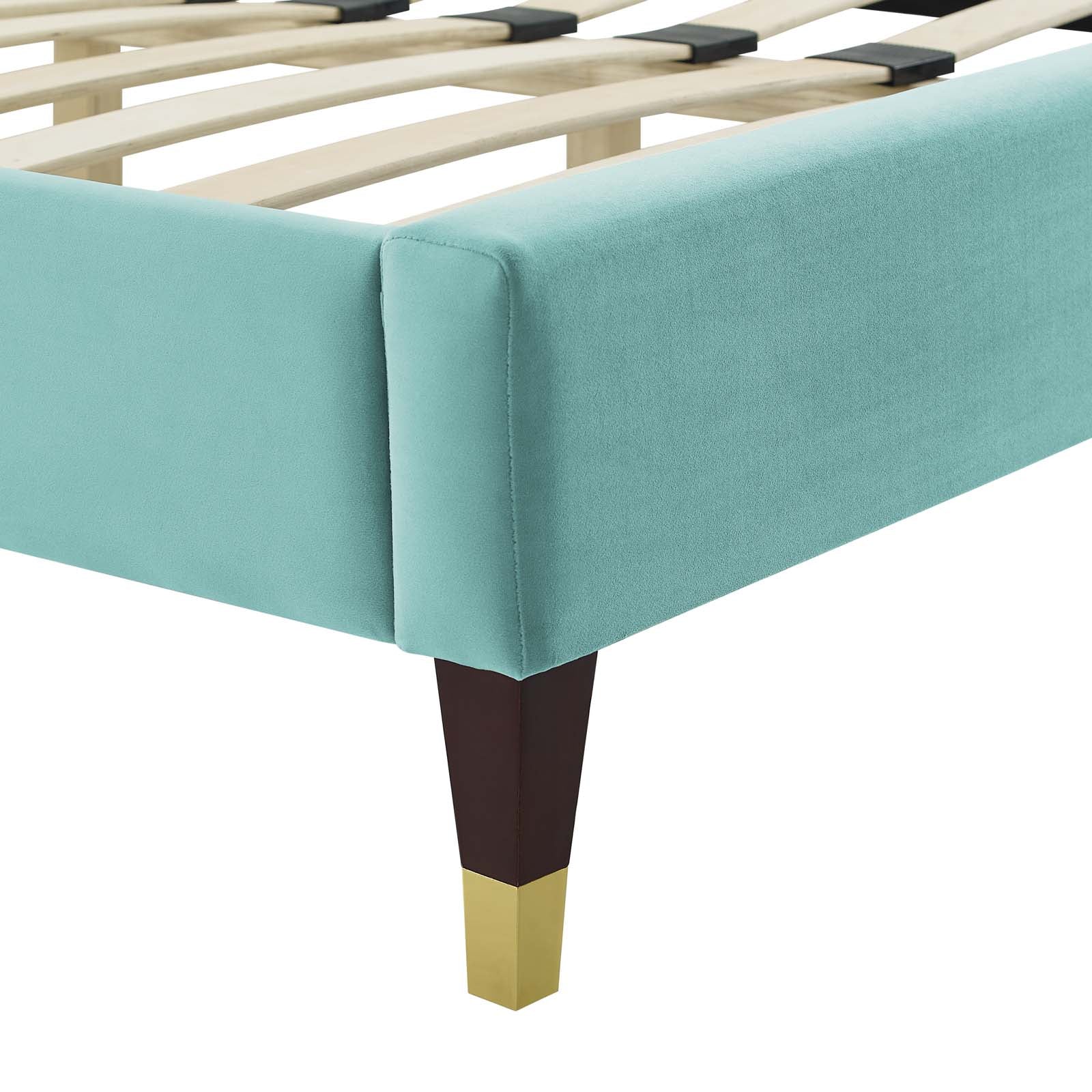 Modway Gwyneth Tufted Performance Velvet Queen Platform Bed | Beds | Modishstore-28