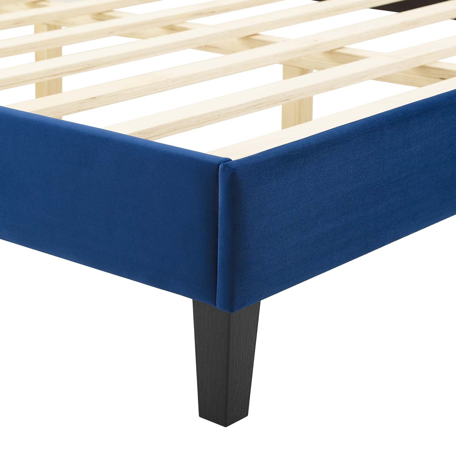Modway Gwyneth Tufted Performance Velvet Queen Platform Bed | Beds | Modishstore-36