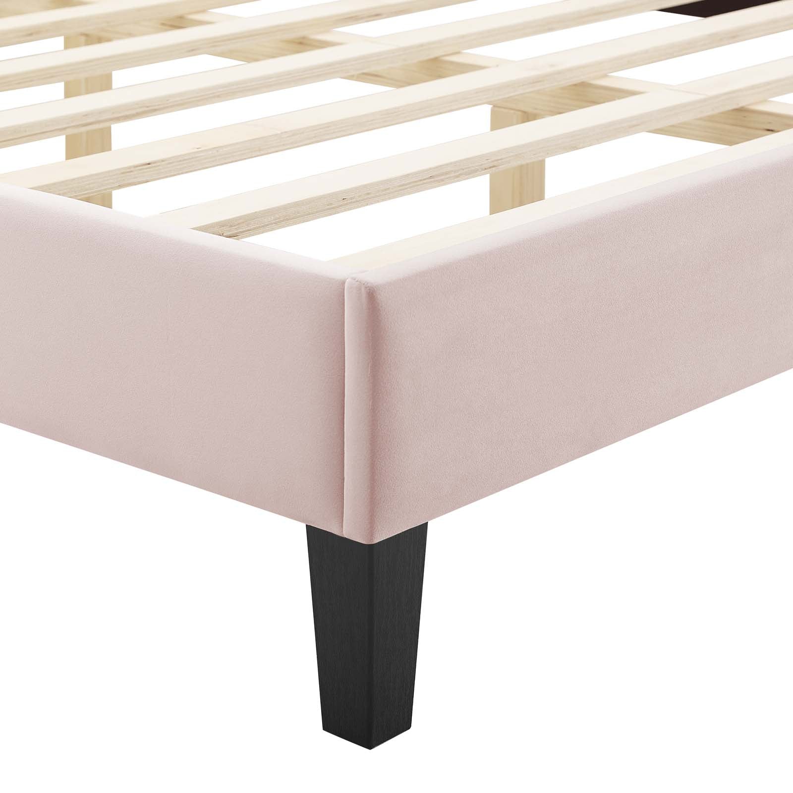 Modway Gwyneth Tufted Performance Velvet Queen Platform Bed | Beds | Modishstore-44