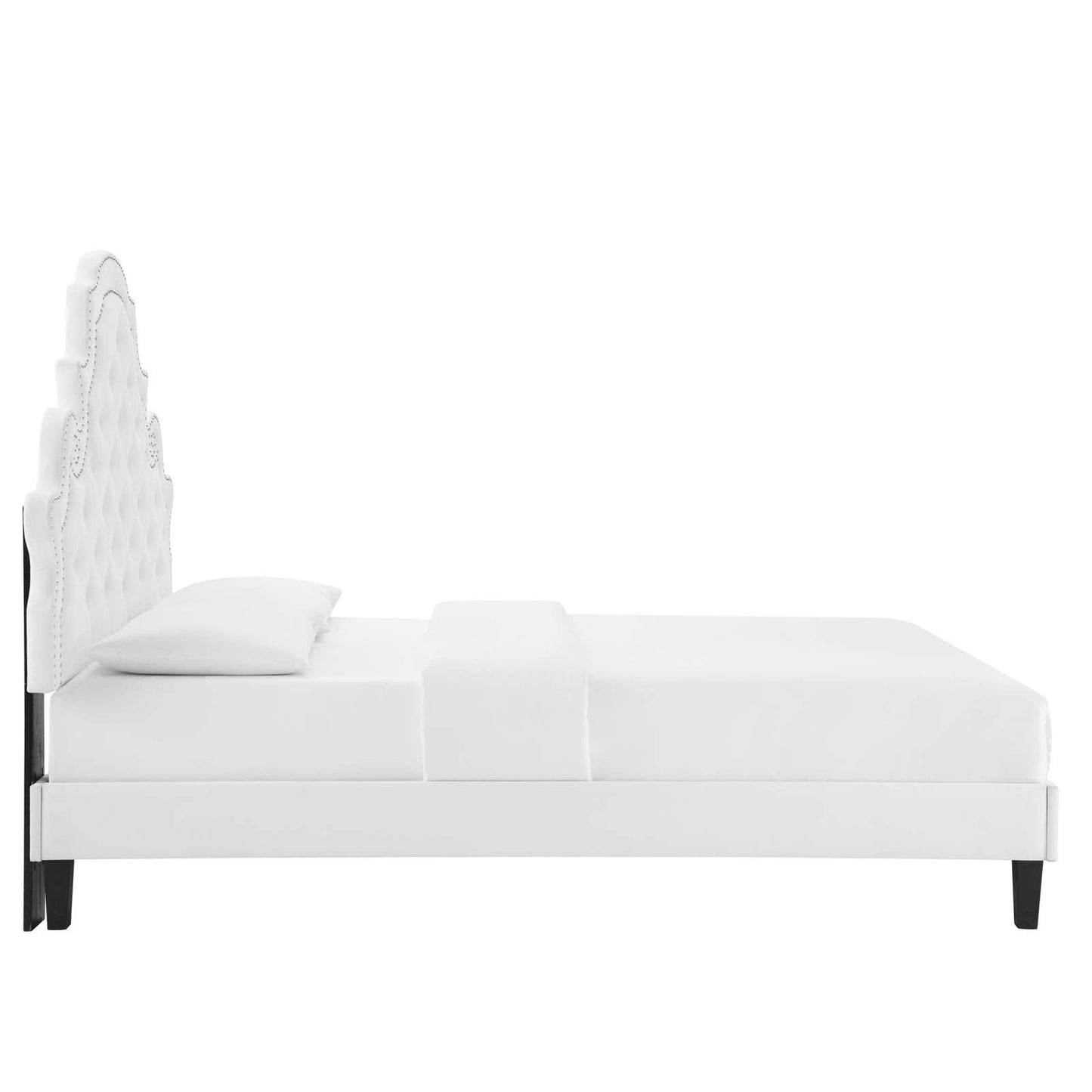 Modway Gwyneth Tufted Performance Velvet Queen Platform Bed | Beds | Modishstore-61