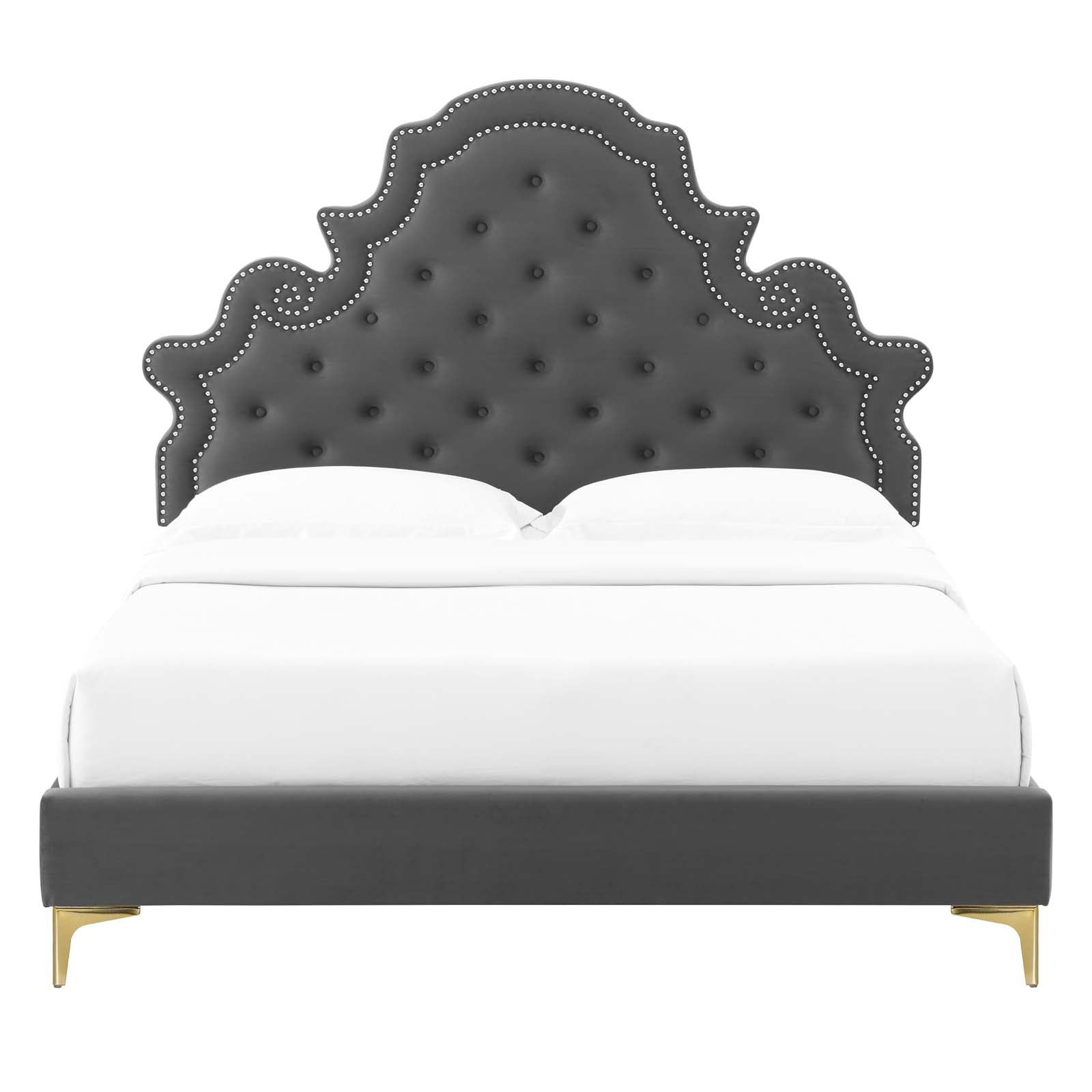 Modway Gwyneth Tufted Performance Velvet Twin Platform Bed | Beds | Modishstore-7