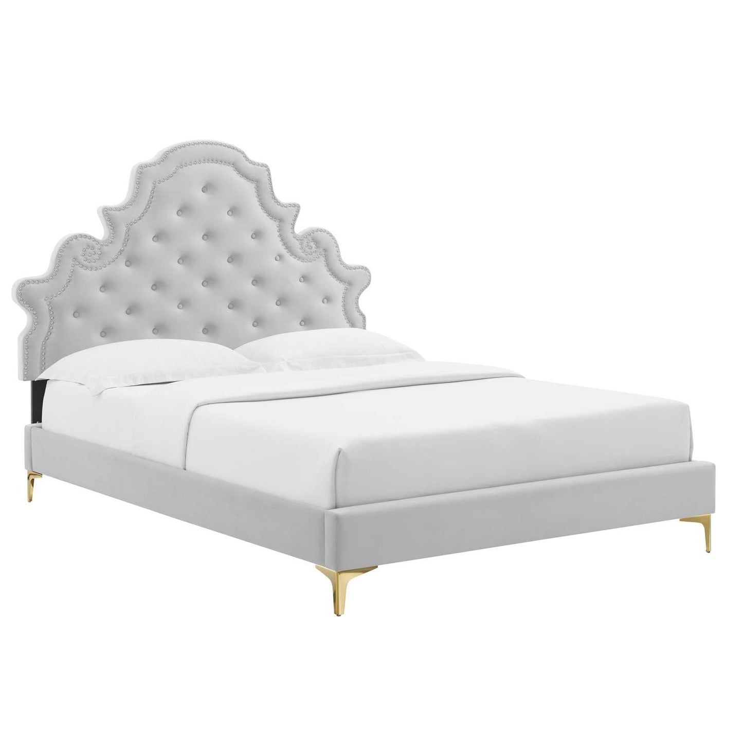 Modway Gwyneth Tufted Performance Velvet Twin Platform Bed | Beds | Modishstore-17