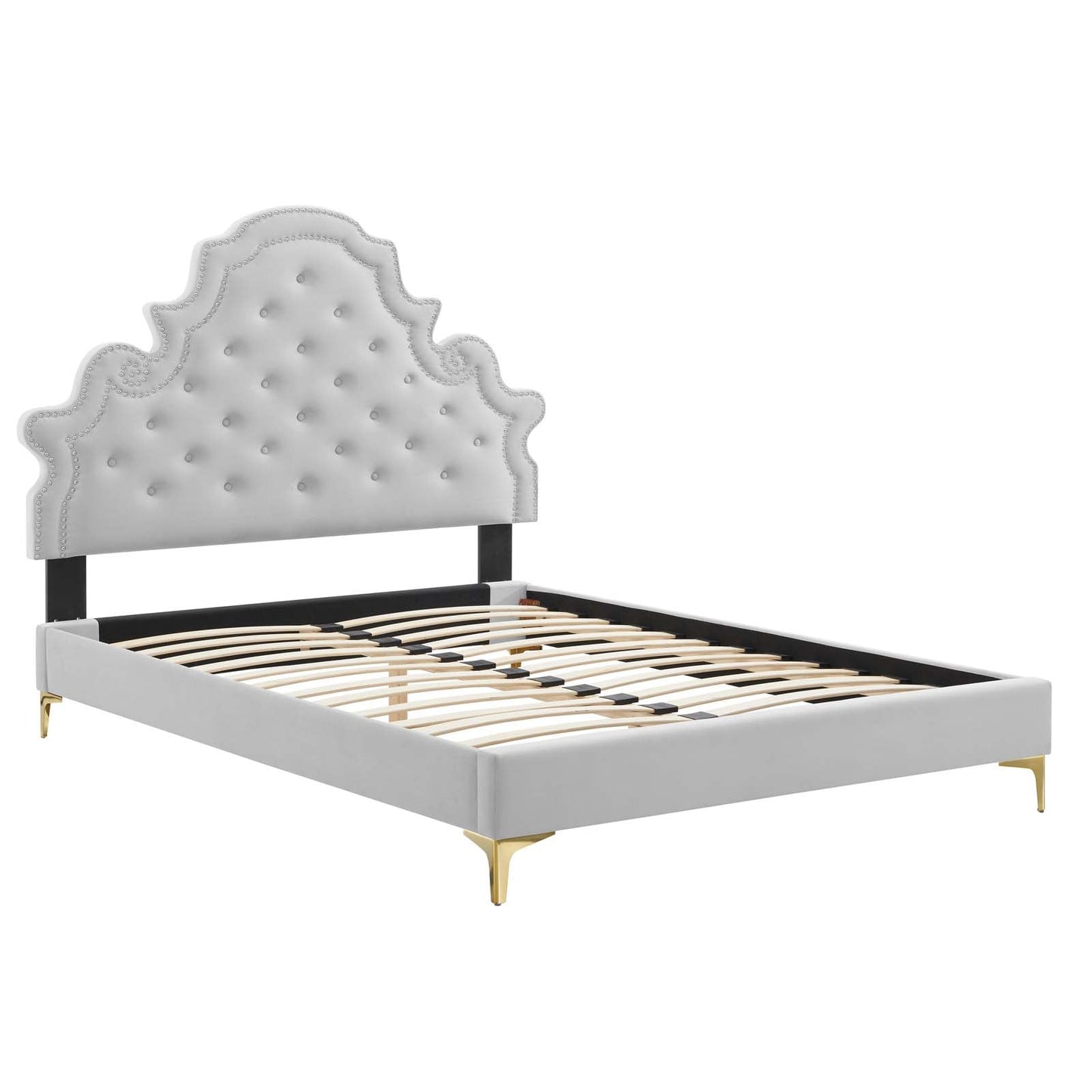 Modway Gwyneth Tufted Performance Velvet Twin Platform Bed | Beds | Modishstore-18