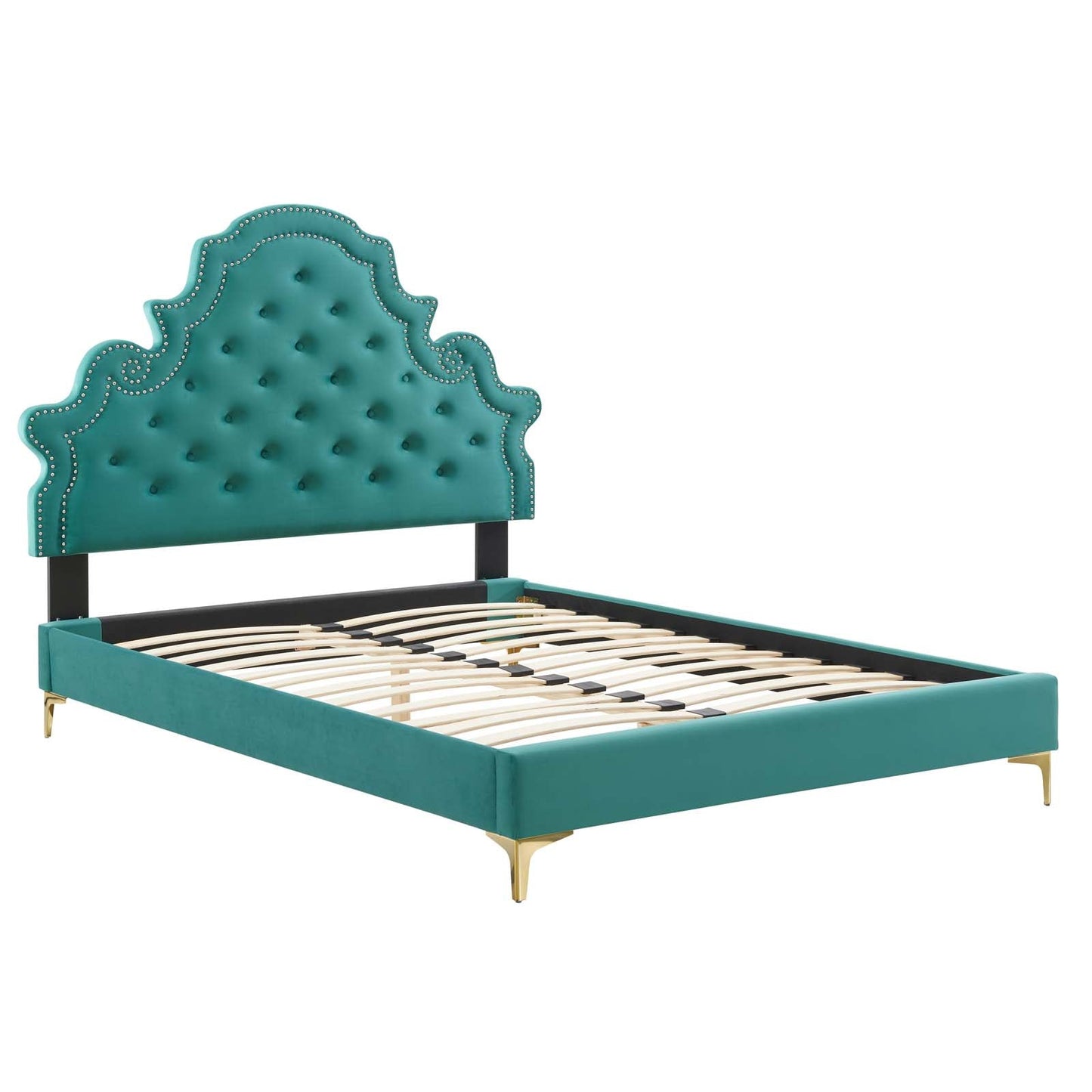 Modway Gwyneth Tufted Performance Velvet Twin Platform Bed | Beds | Modishstore-50