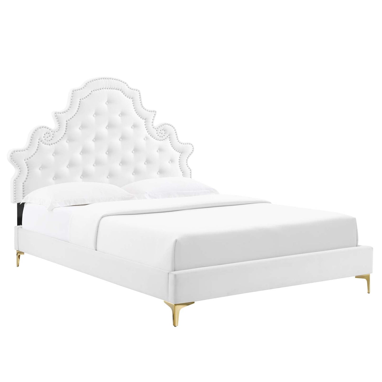 Modway Gwyneth Tufted Performance Velvet Twin Platform Bed | Beds | Modishstore-57