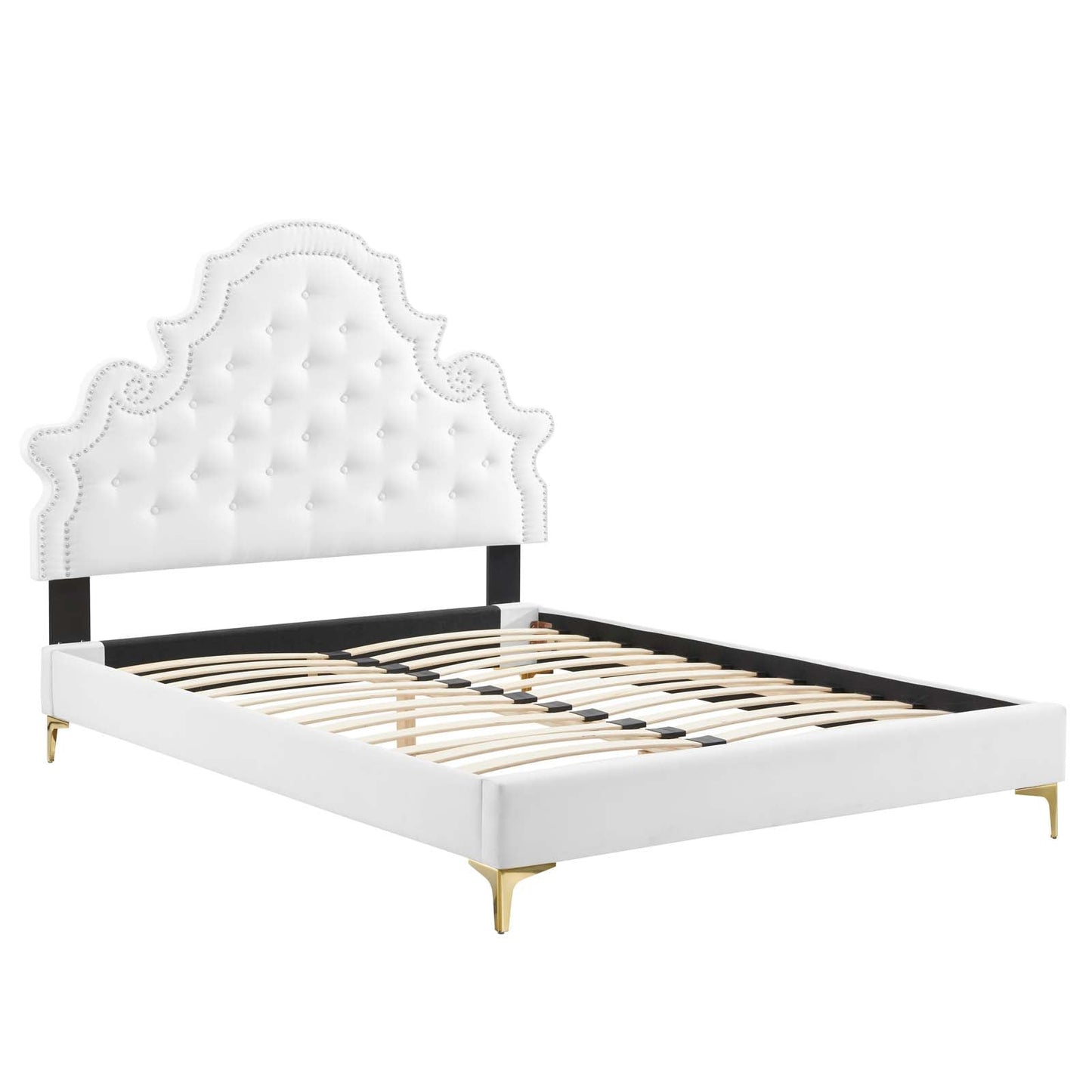 Modway Gwyneth Tufted Performance Velvet Twin Platform Bed | Beds | Modishstore-58
