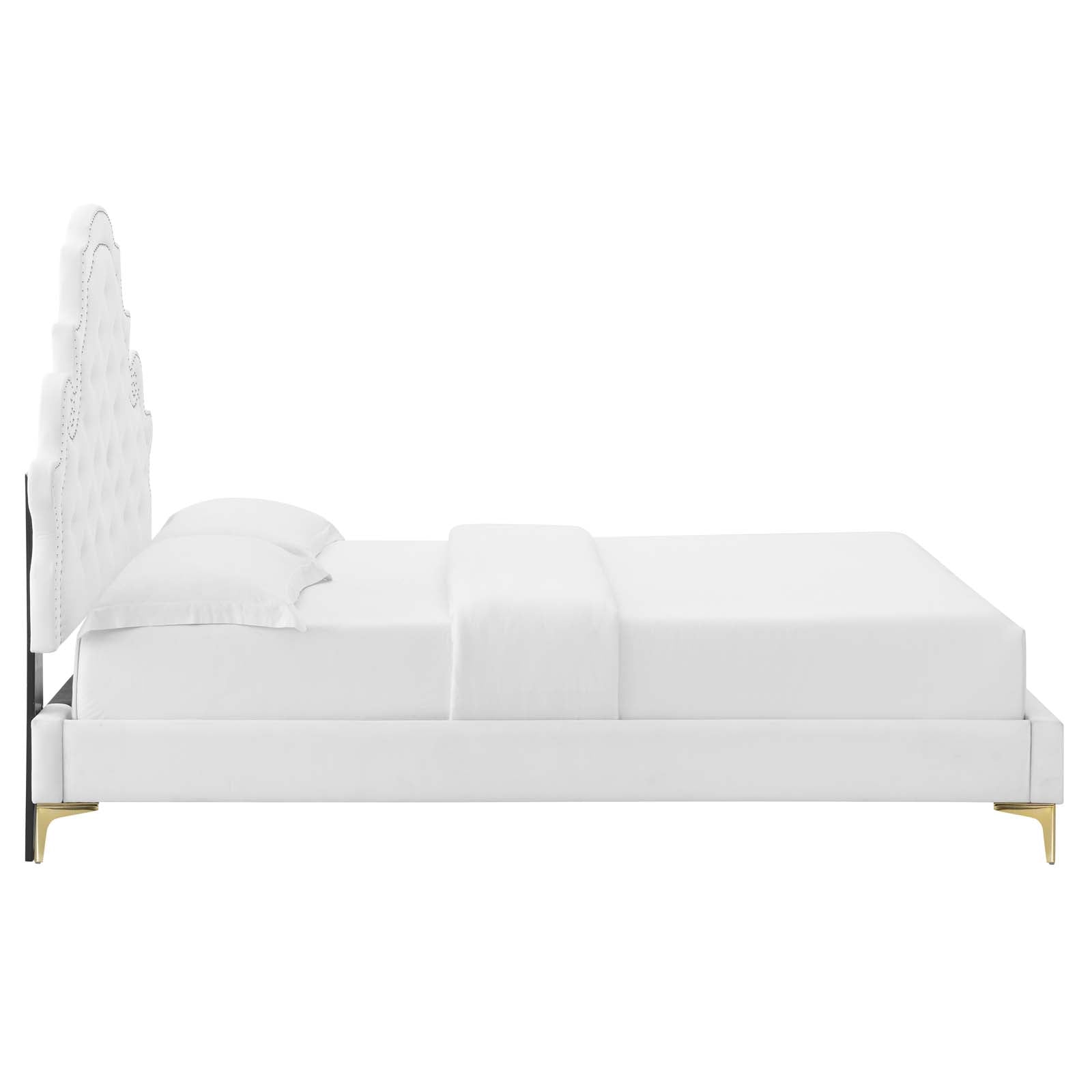 Modway Gwyneth Tufted Performance Velvet Twin Platform Bed | Beds | Modishstore-61