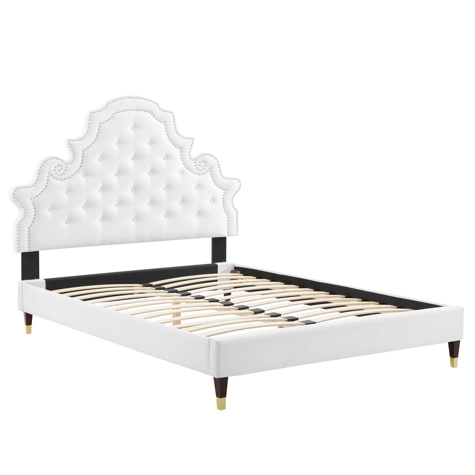 Modway Gwyneth Tufted Performance Velvet Twin Platform Bed | Beds | Modishstore-52