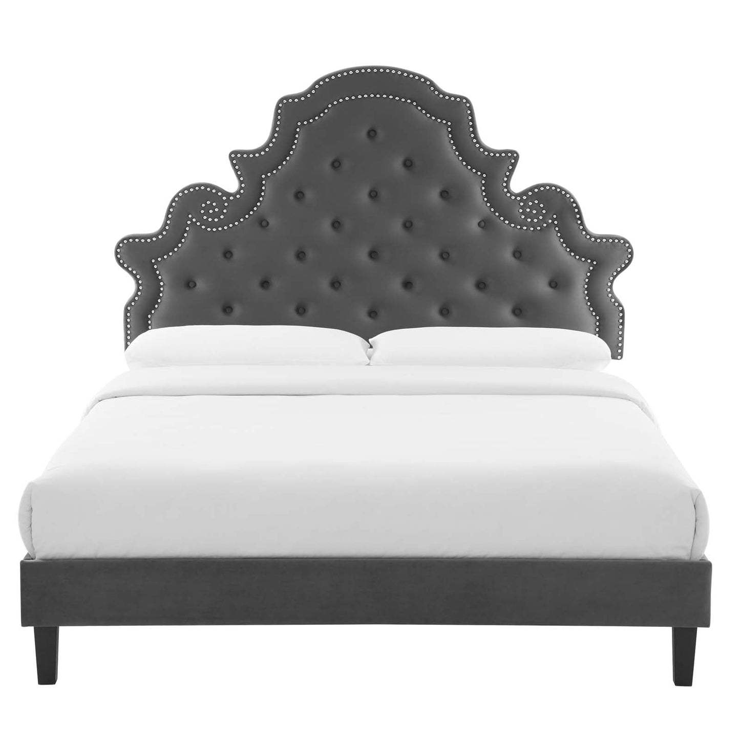 Modway Gwyneth Tufted Performance Velvet Twin Platform Bed | Beds | Modishstore-6