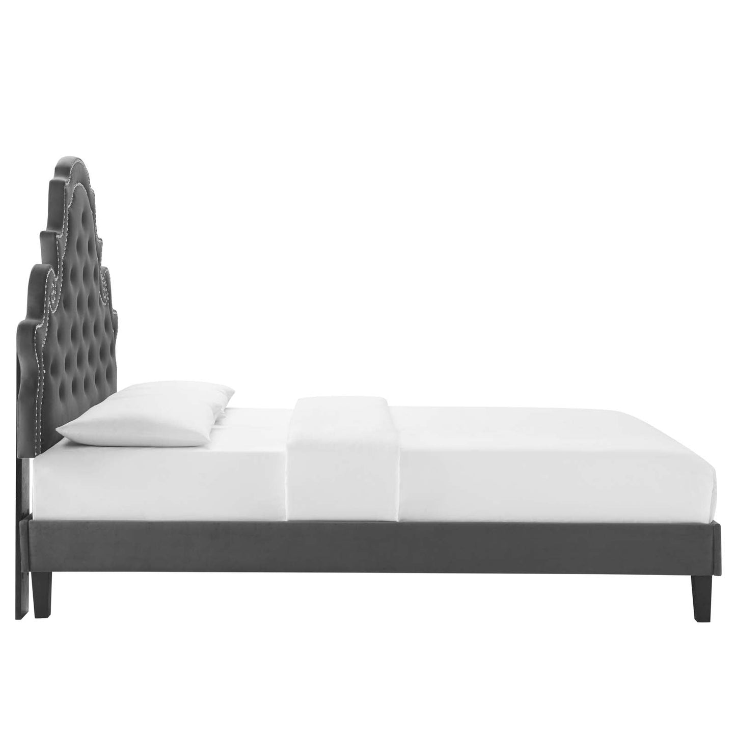 Modway Gwyneth Tufted Performance Velvet Twin Platform Bed | Beds | Modishstore-7