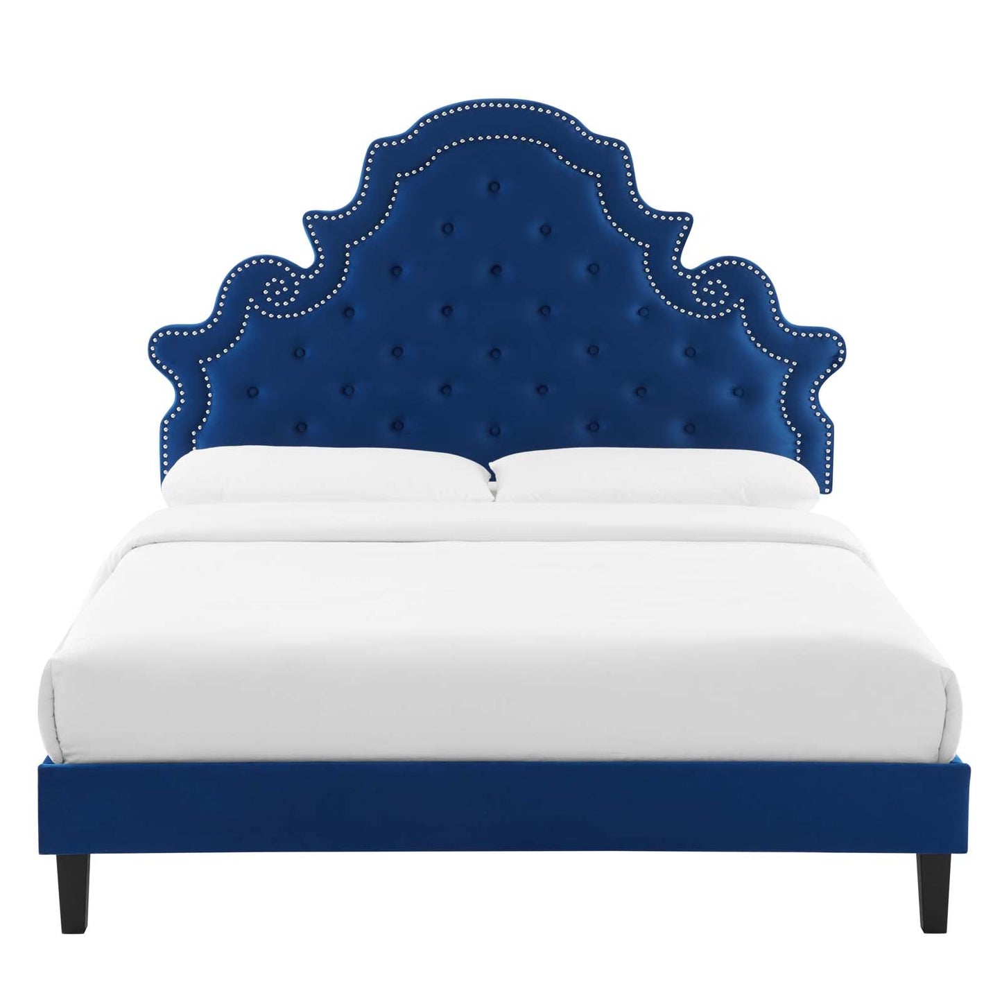 Modway Gwyneth Tufted Performance Velvet Twin Platform Bed | Beds | Modishstore-35