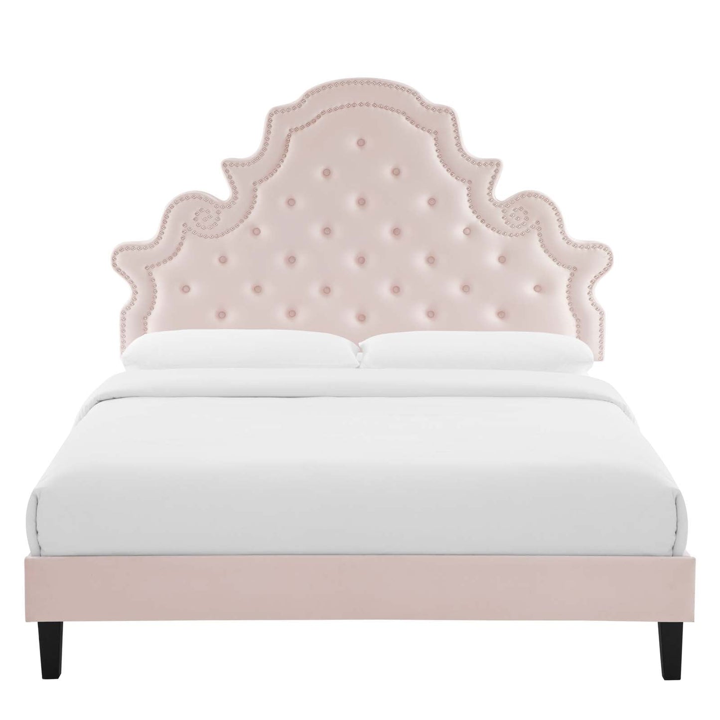 Modway Gwyneth Tufted Performance Velvet Twin Platform Bed | Beds | Modishstore-42