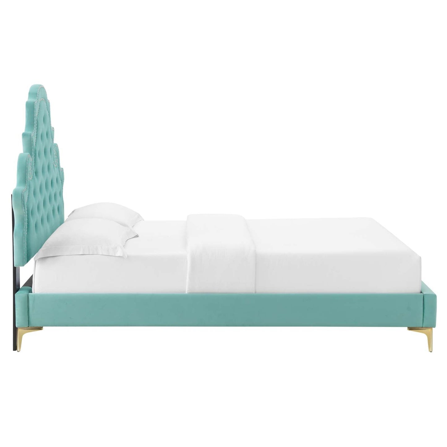Modway Gwyneth Tufted Performance Velvet Full Platform Bed | Beds | Modishstore-28