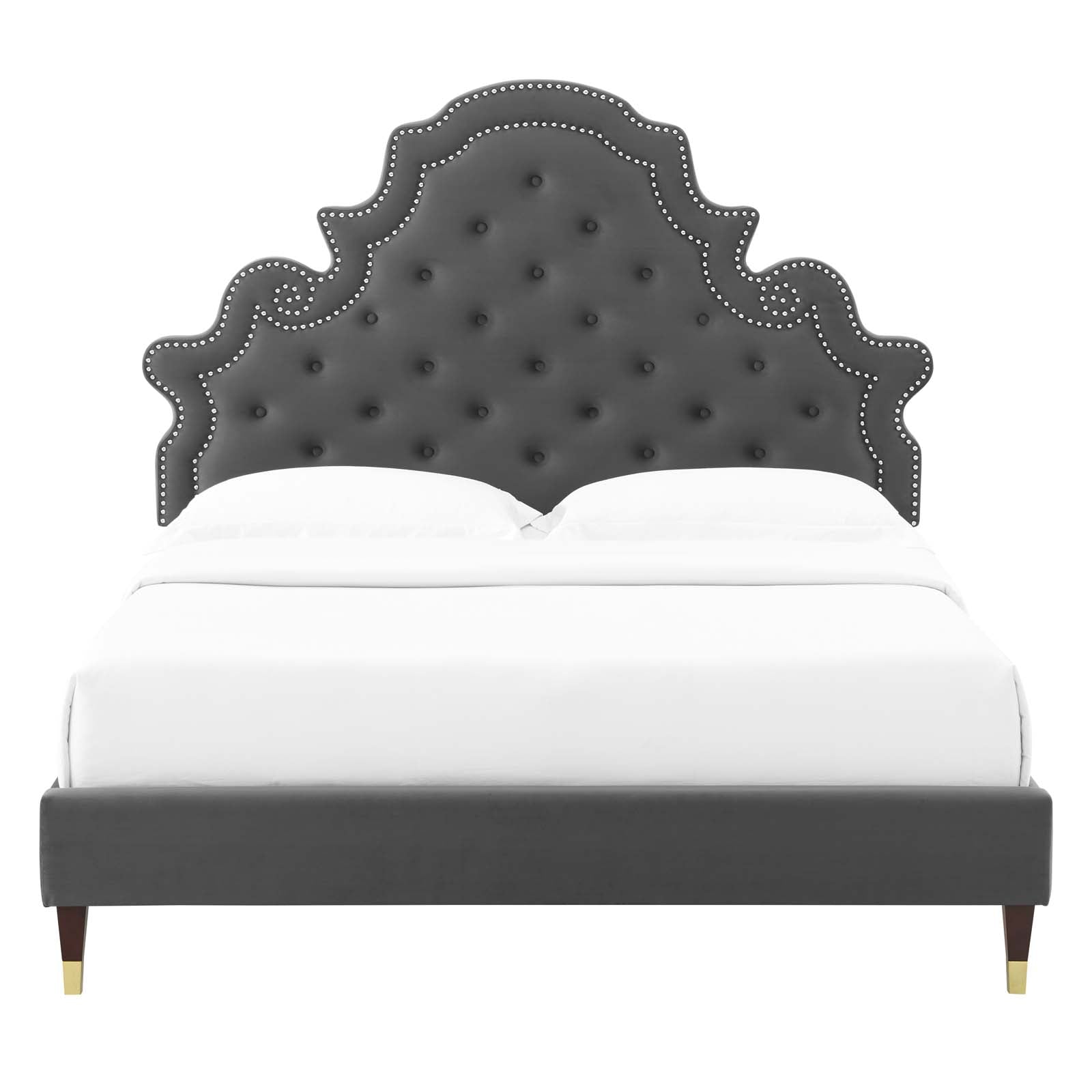Modway Gwyneth Tufted Performance Velvet Full Platform Bed | Beds | Modishstore-7