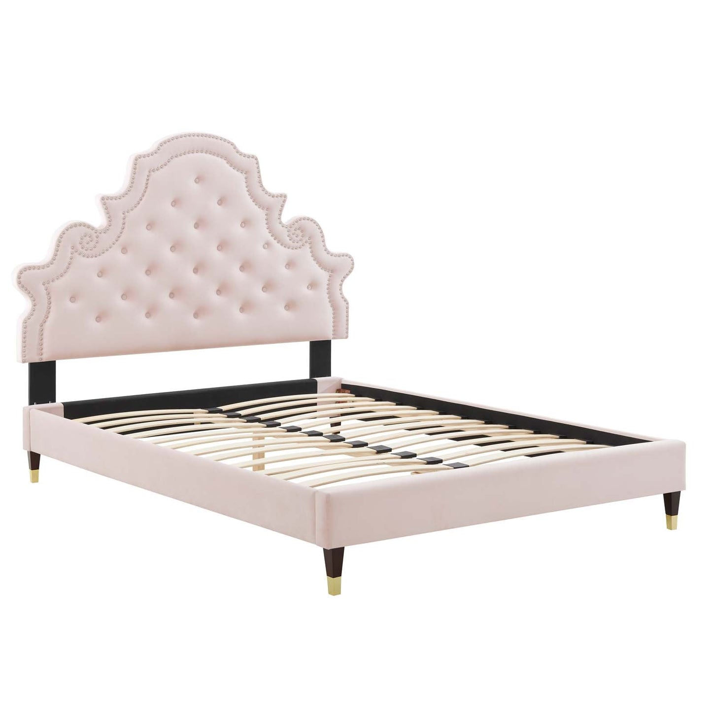 Modway Gwyneth Tufted Performance Velvet Full Platform Bed | Beds | Modishstore-38