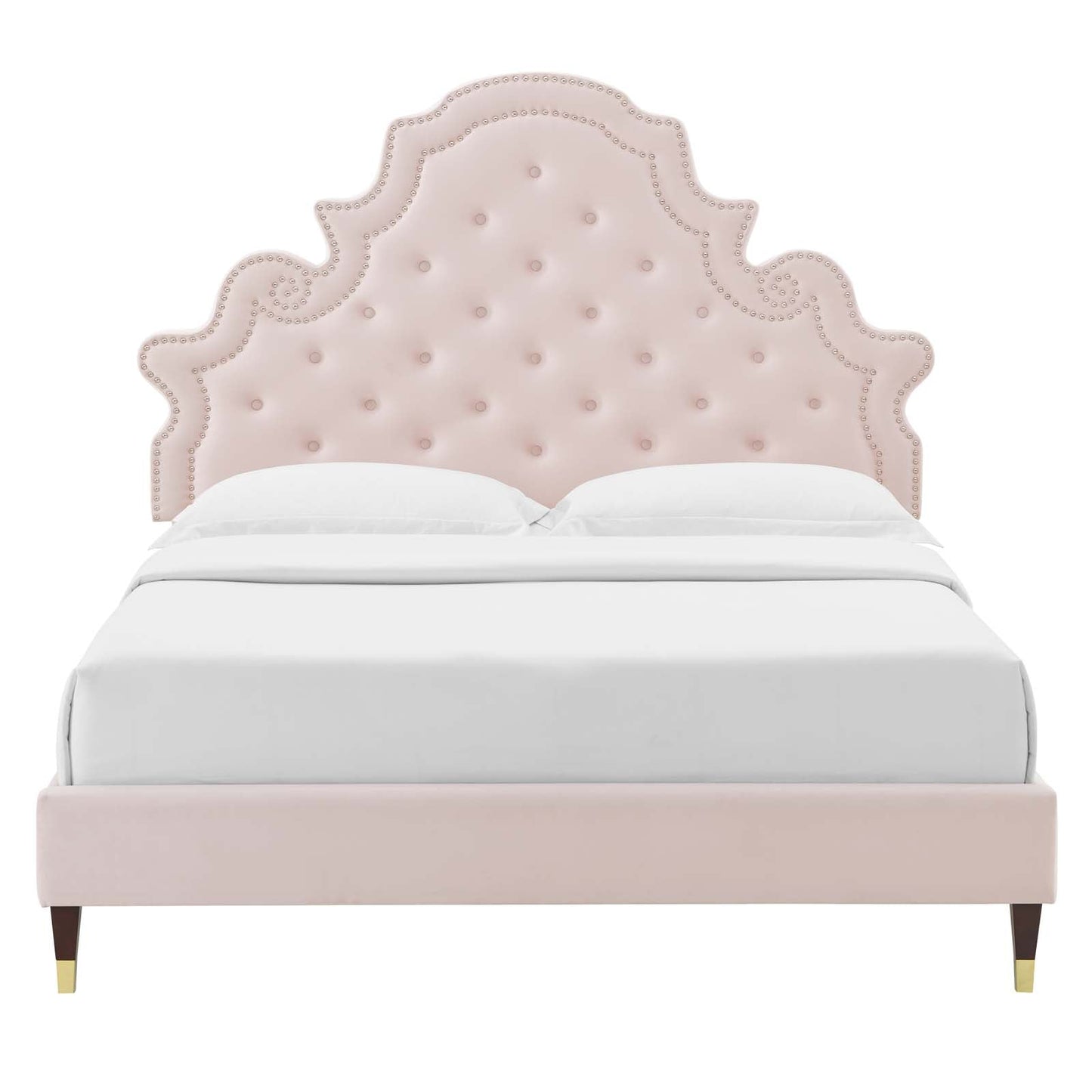 Modway Gwyneth Tufted Performance Velvet Full Platform Bed | Beds | Modishstore-42