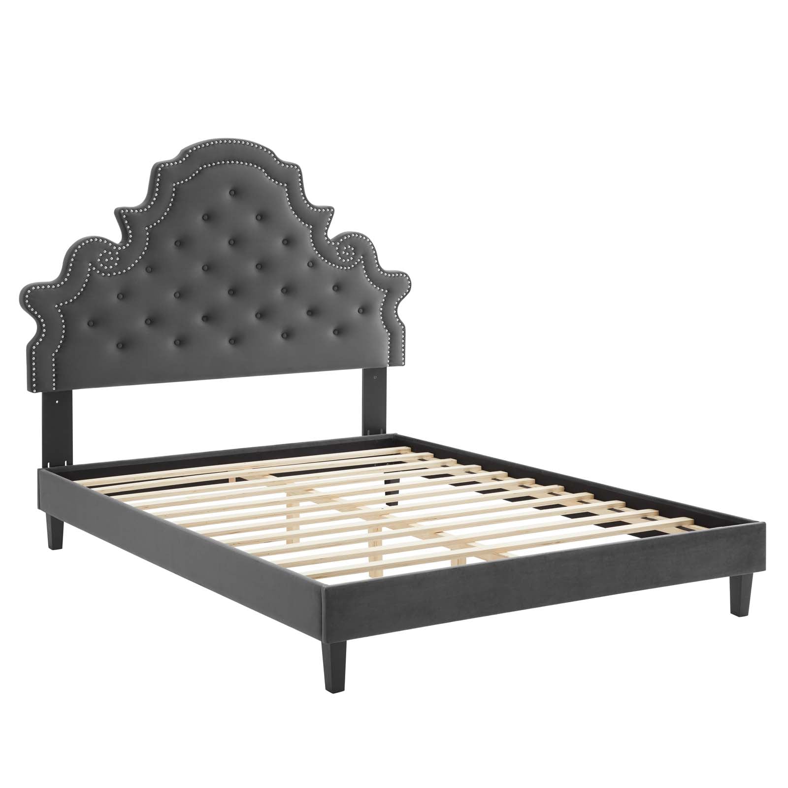 Modway Gwyneth Tufted Performance Velvet Full Platform Bed | Beds | Modishstore-3