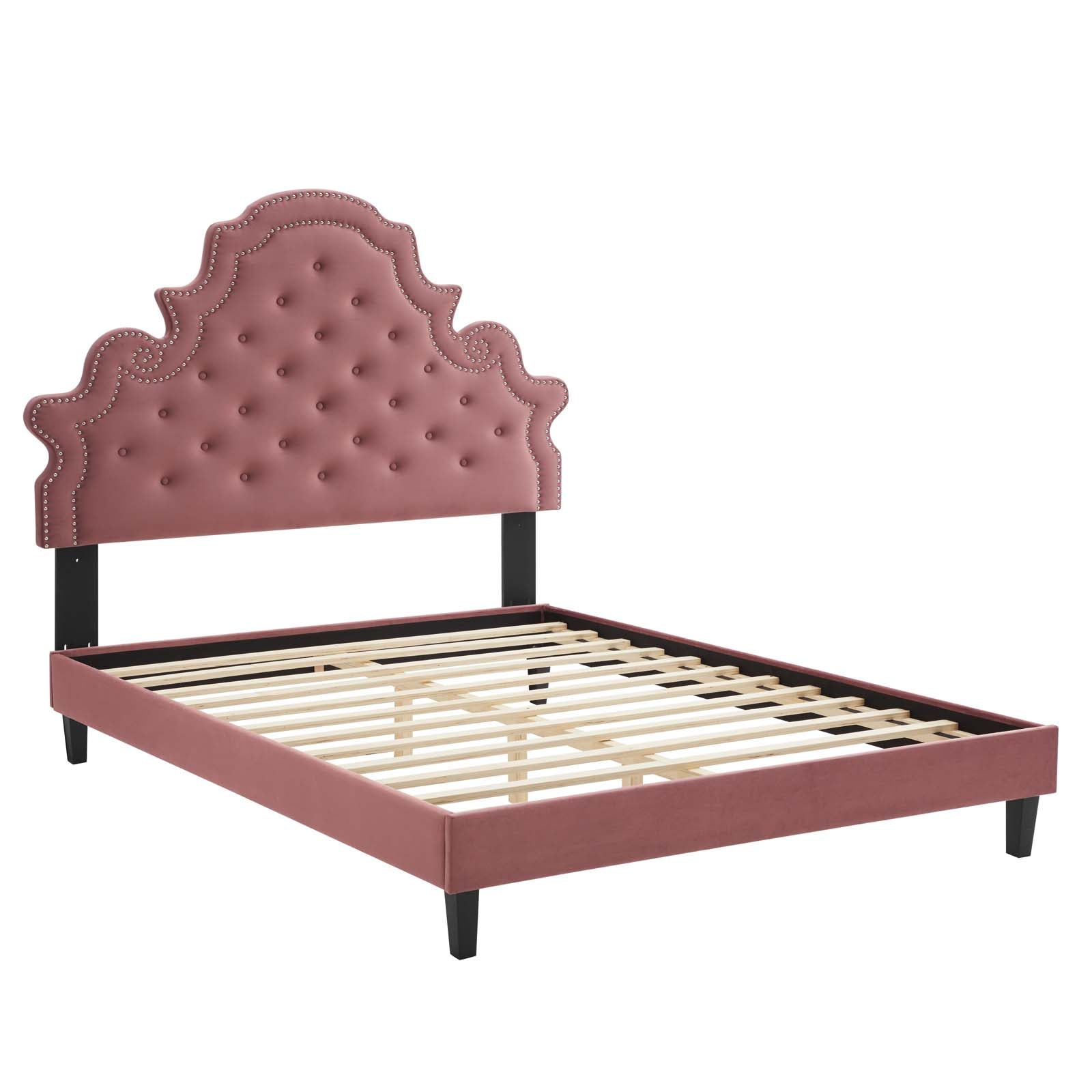 Modway Gwyneth Tufted Performance Velvet Full Platform Bed | Beds | Modishstore-10