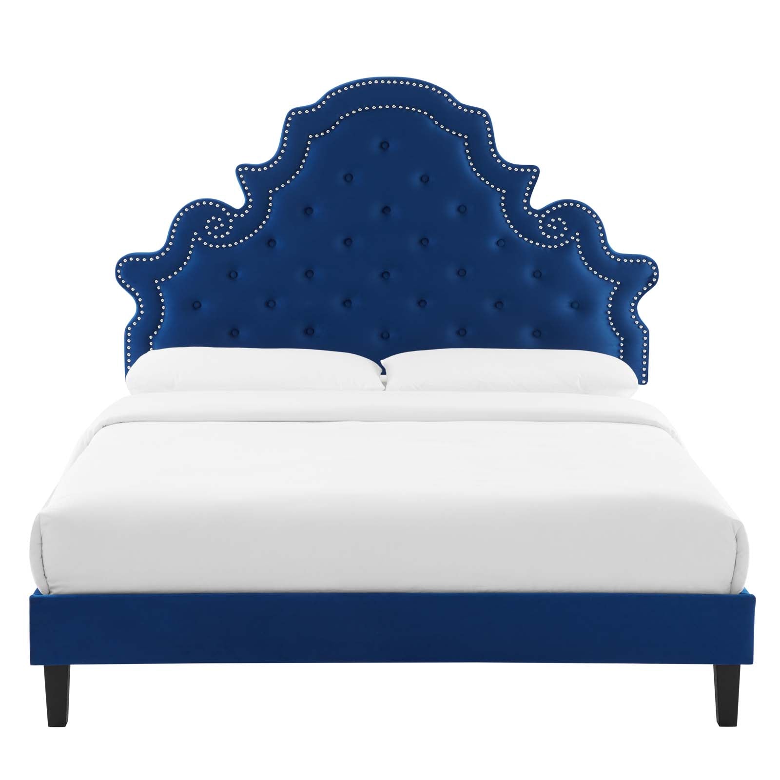 Modway Gwyneth Tufted Performance Velvet Full Platform Bed | Beds | Modishstore-35