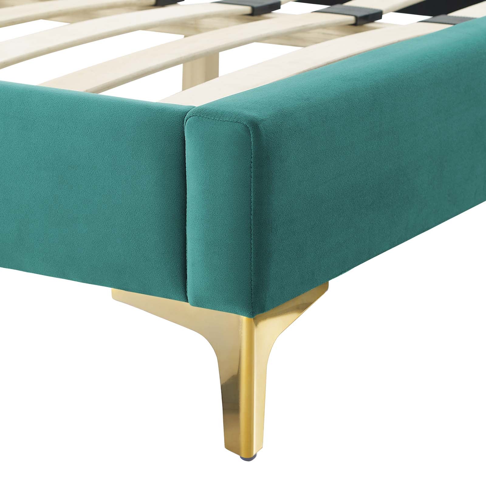 Modway Gwyneth Tufted Performance Velvet King Platform Bed | Beds | Modishstore-46