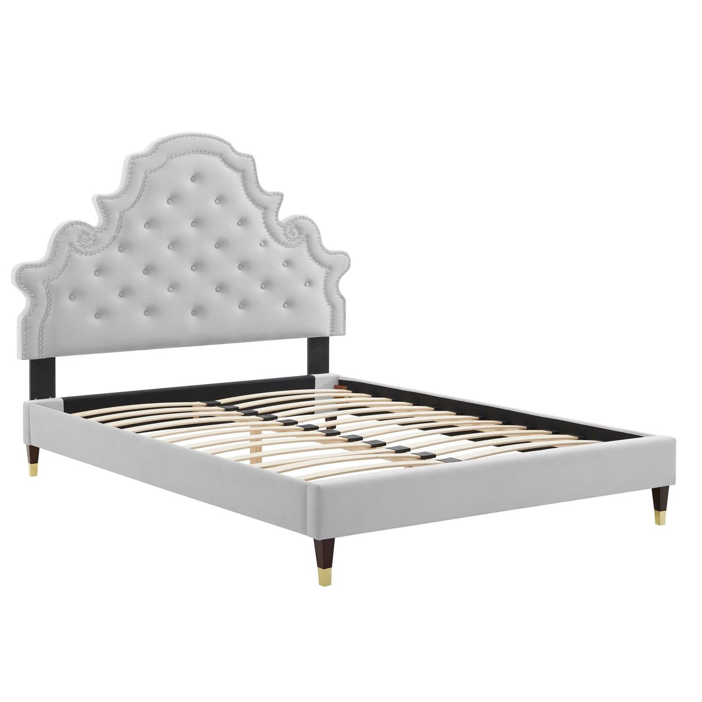 Modway Gwyneth Tufted Performance Velvet King Platform Bed | Beds | Modishstore-17