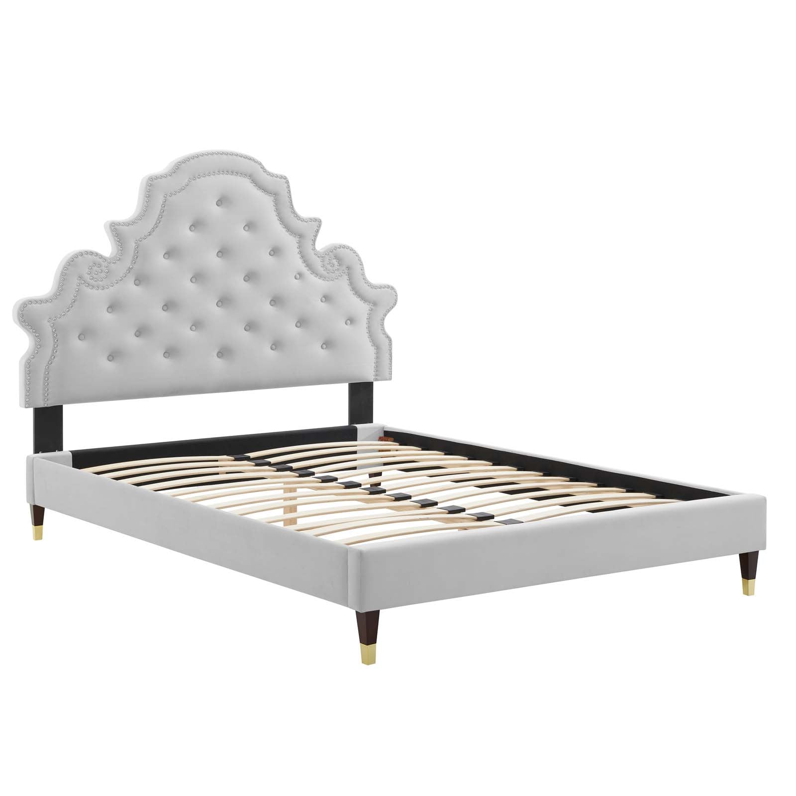 Modway Gwyneth Tufted Performance Velvet King Platform Bed | Beds | Modishstore-17
