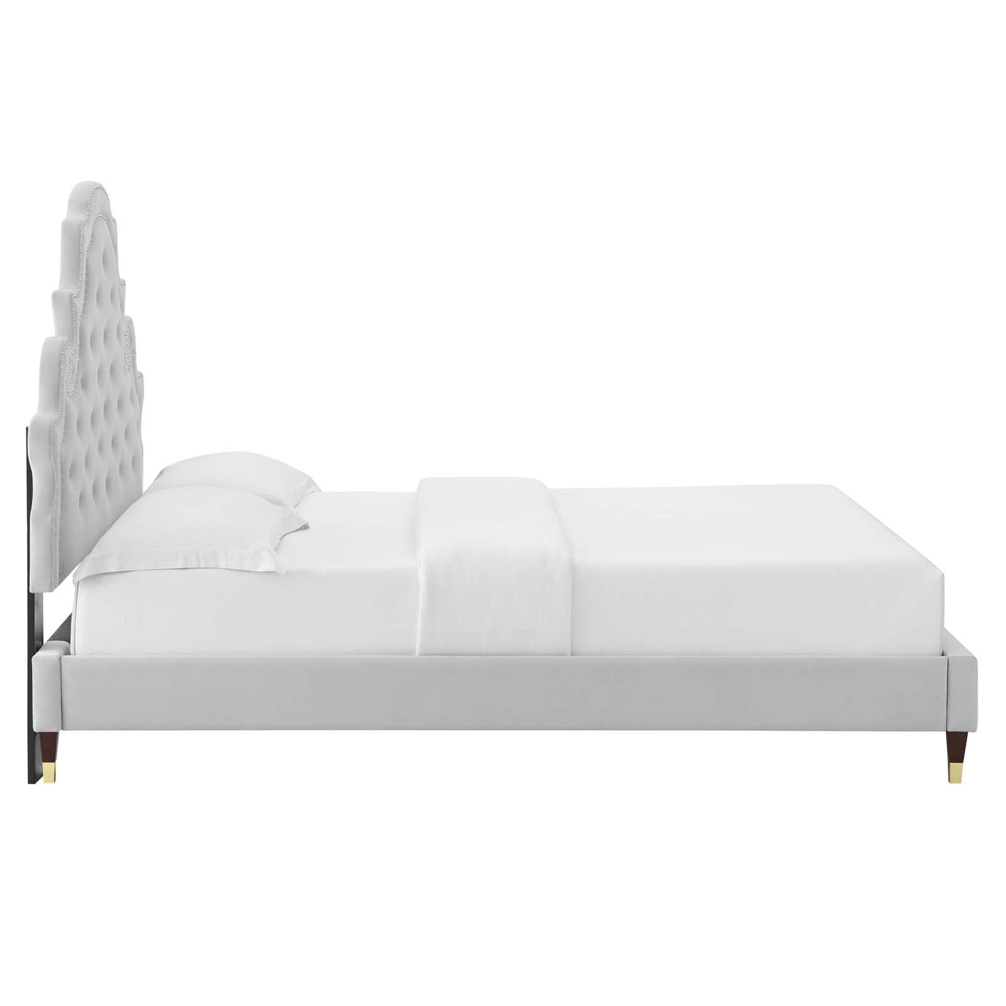 Modway Gwyneth Tufted Performance Velvet King Platform Bed | Beds | Modishstore-20