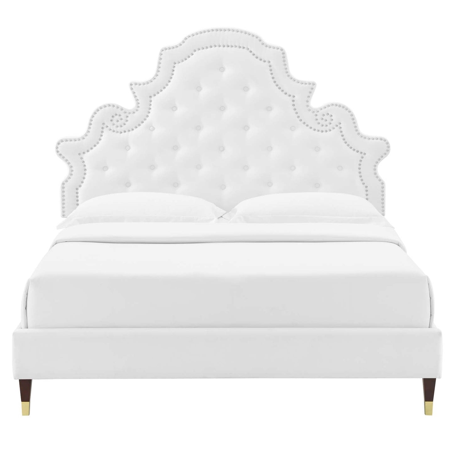Modway Gwyneth Tufted Performance Velvet King Platform Bed | Beds | Modishstore-56