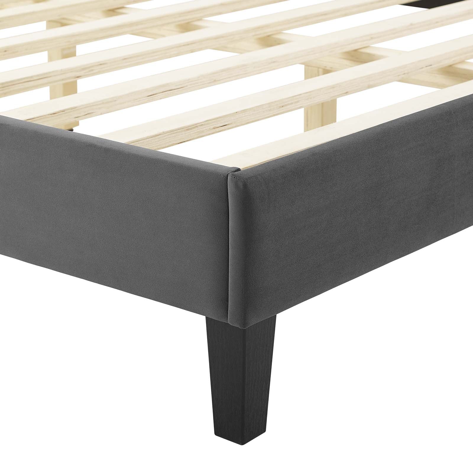 Modway Gwyneth Tufted Performance Velvet King Platform Bed | Beds | Modishstore-4