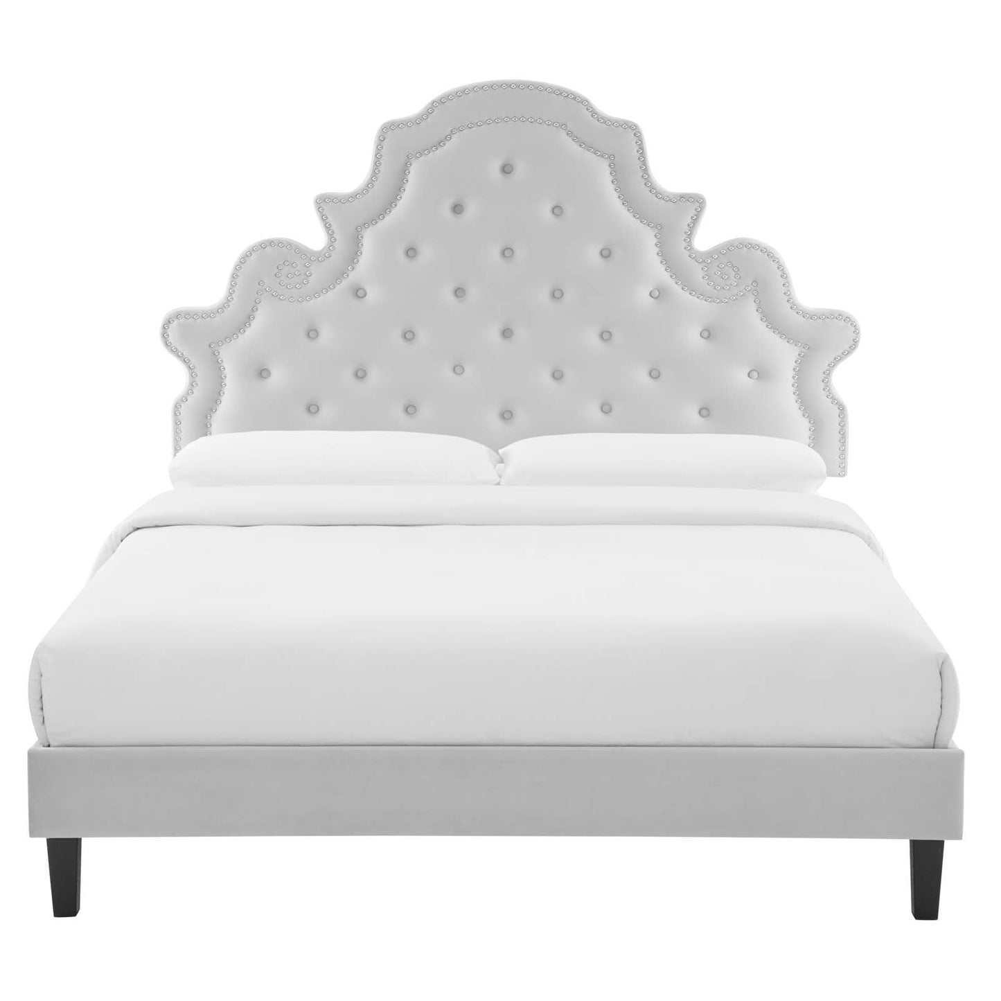 Modway Gwyneth Tufted Performance Velvet King Platform Bed | Beds | Modishstore-22