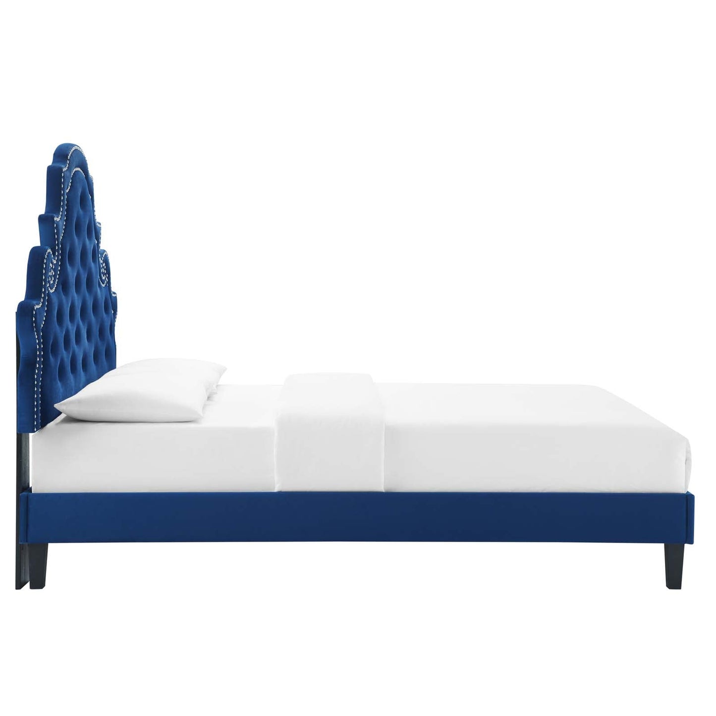Modway Gwyneth Tufted Performance Velvet King Platform Bed | Beds | Modishstore-37