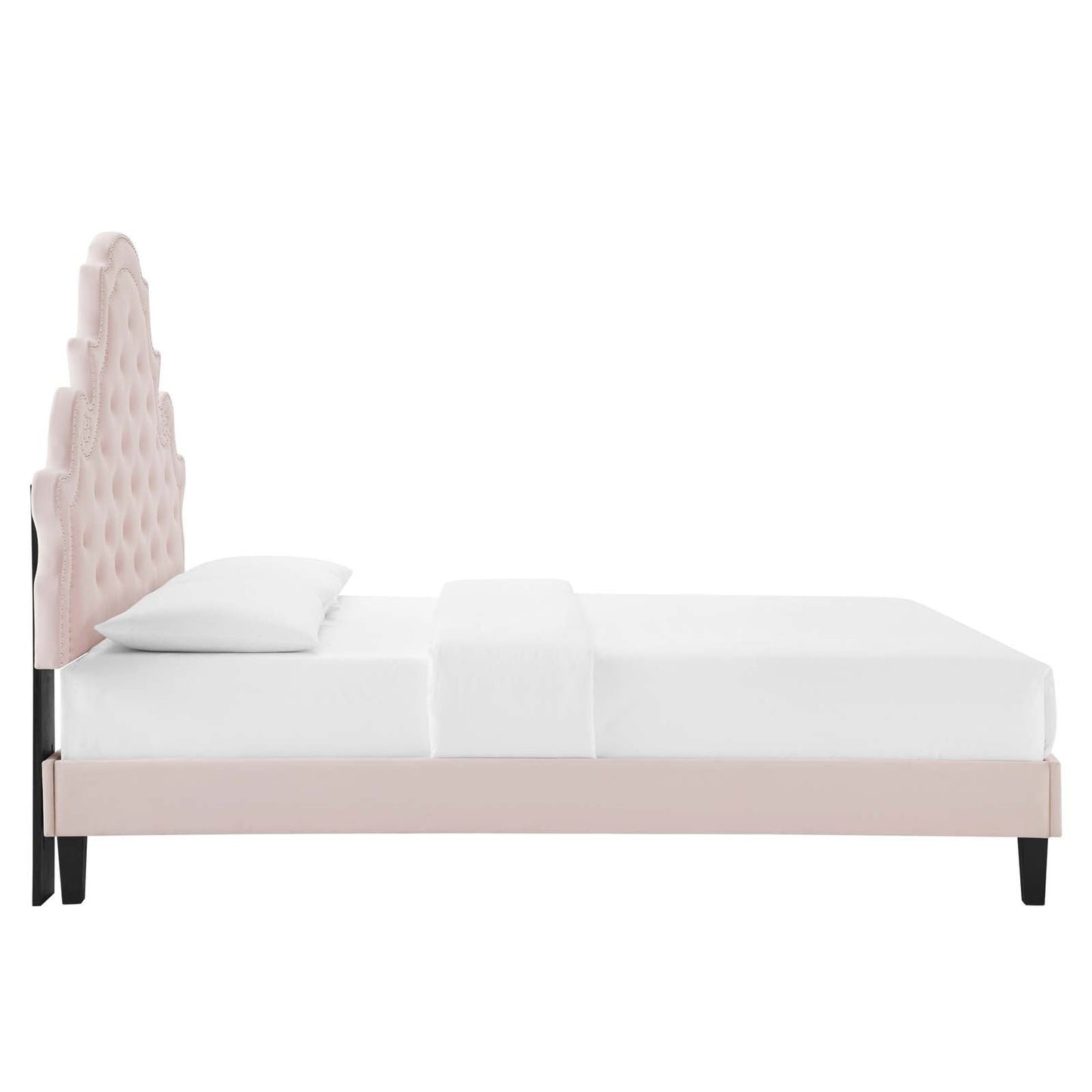 Modway Gwyneth Tufted Performance Velvet King Platform Bed | Beds | Modishstore-46