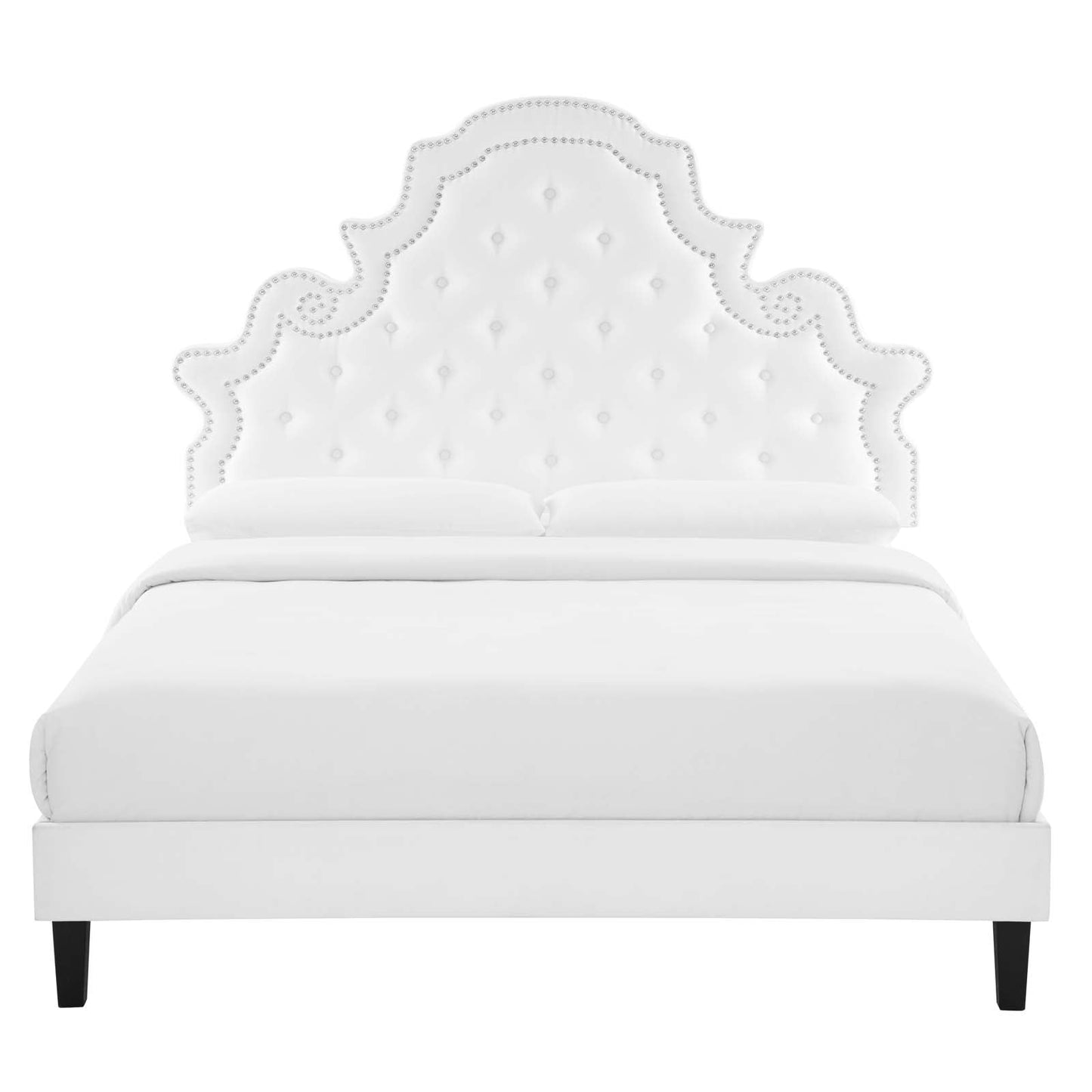 Modway Gwyneth Tufted Performance Velvet King Platform Bed | Beds | Modishstore-62