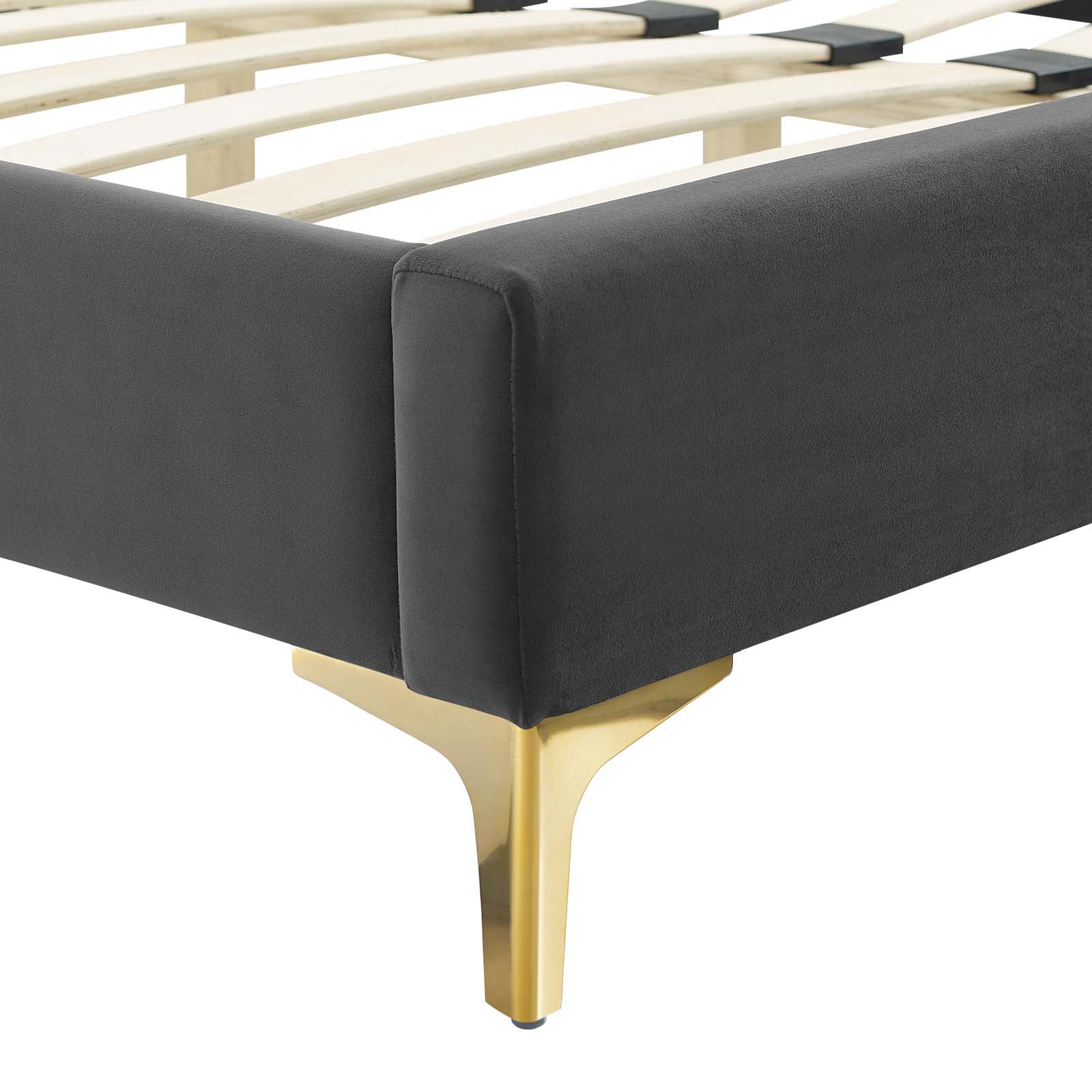 Amber Performance Velvet Queen Platform Bed By Modway - MOD-6775 | Beds - 13