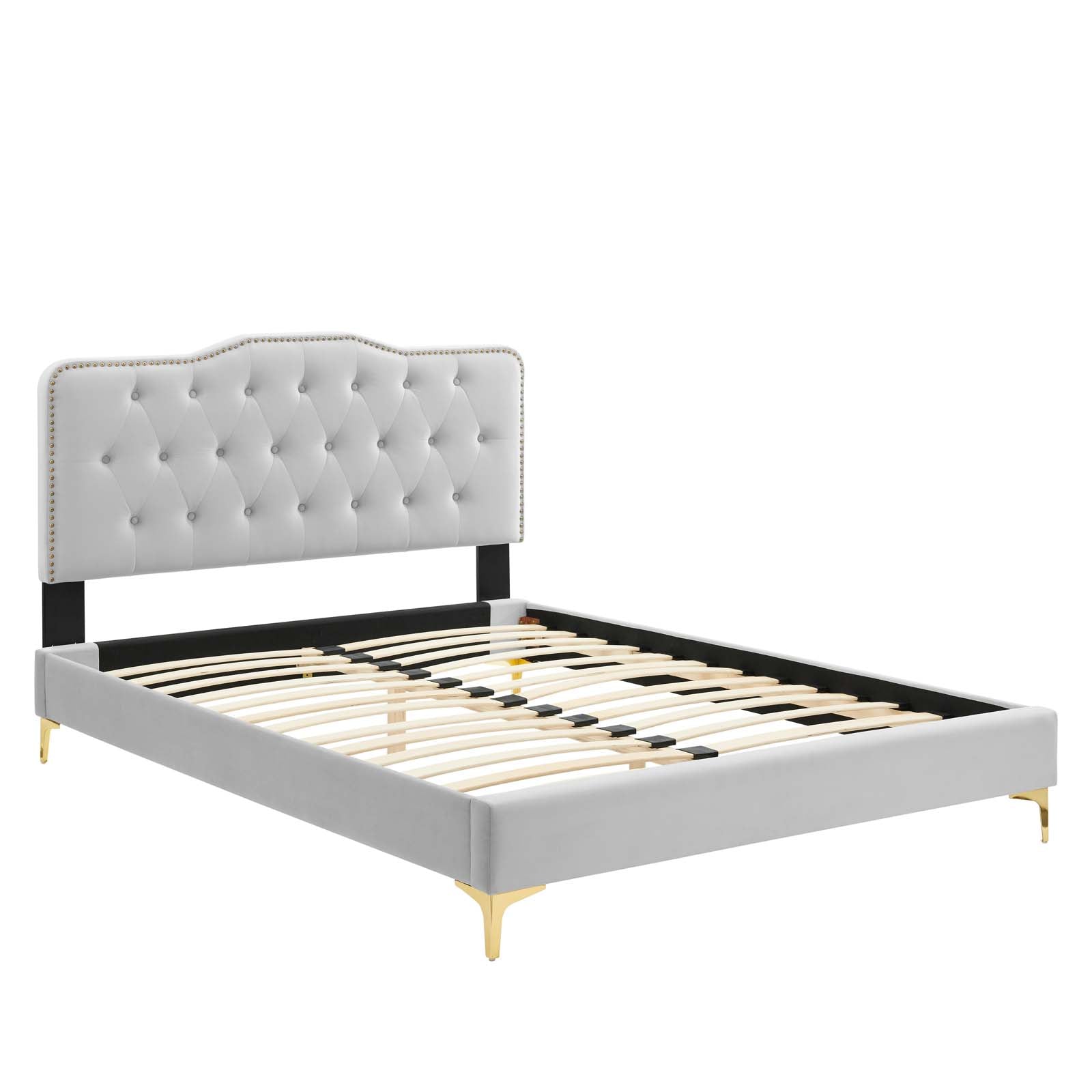Amber Performance Velvet Queen Platform Bed By Modway - MOD-6775 | Beds - 39