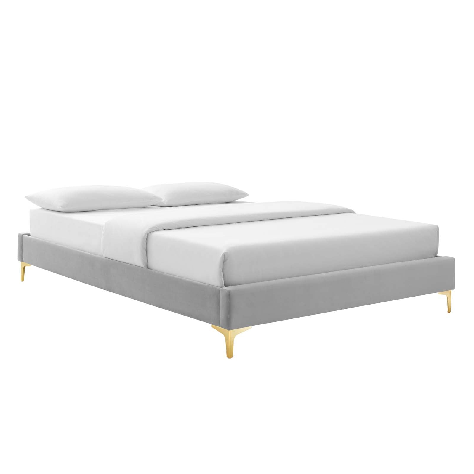 Amber Performance Velvet Queen Platform Bed By Modway - MOD-6775 | Beds - 41