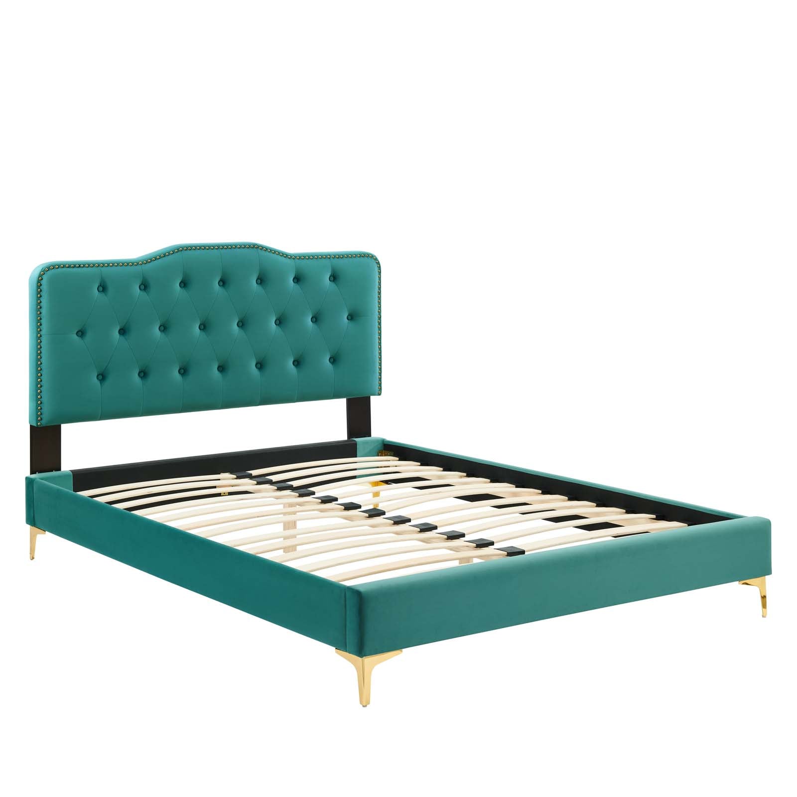 Amber Performance Velvet Queen Platform Bed By Modway - MOD-6775 | Beds - 99