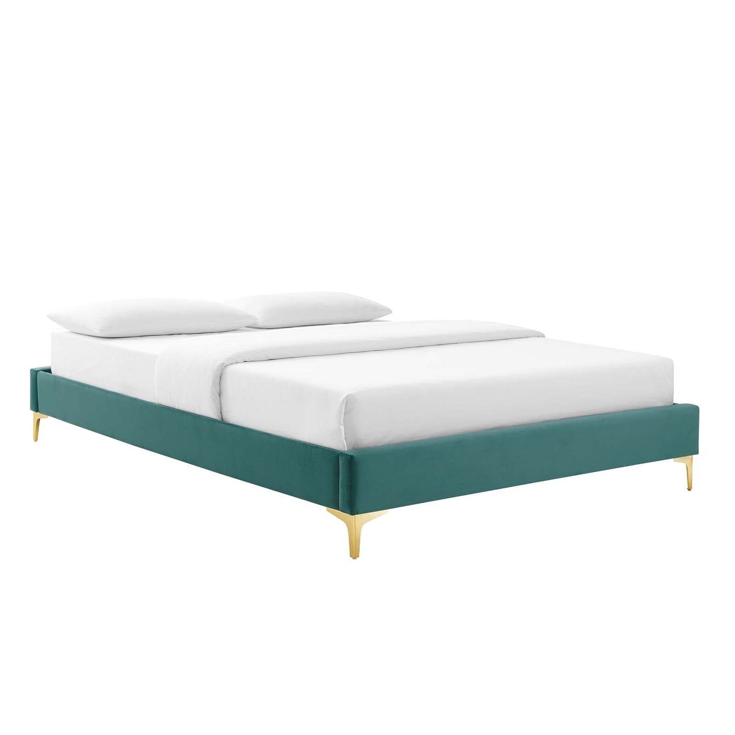 Amber Performance Velvet Queen Platform Bed By Modway - MOD-6775 | Beds - 101