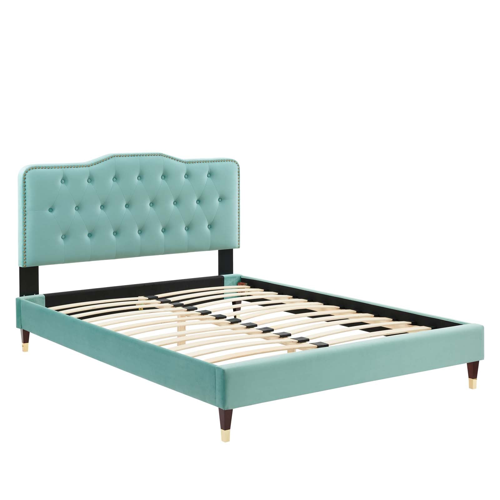 Amber Performance Velvet Queen Platform Bed By Modway - MOD-6776 | Beds - 51