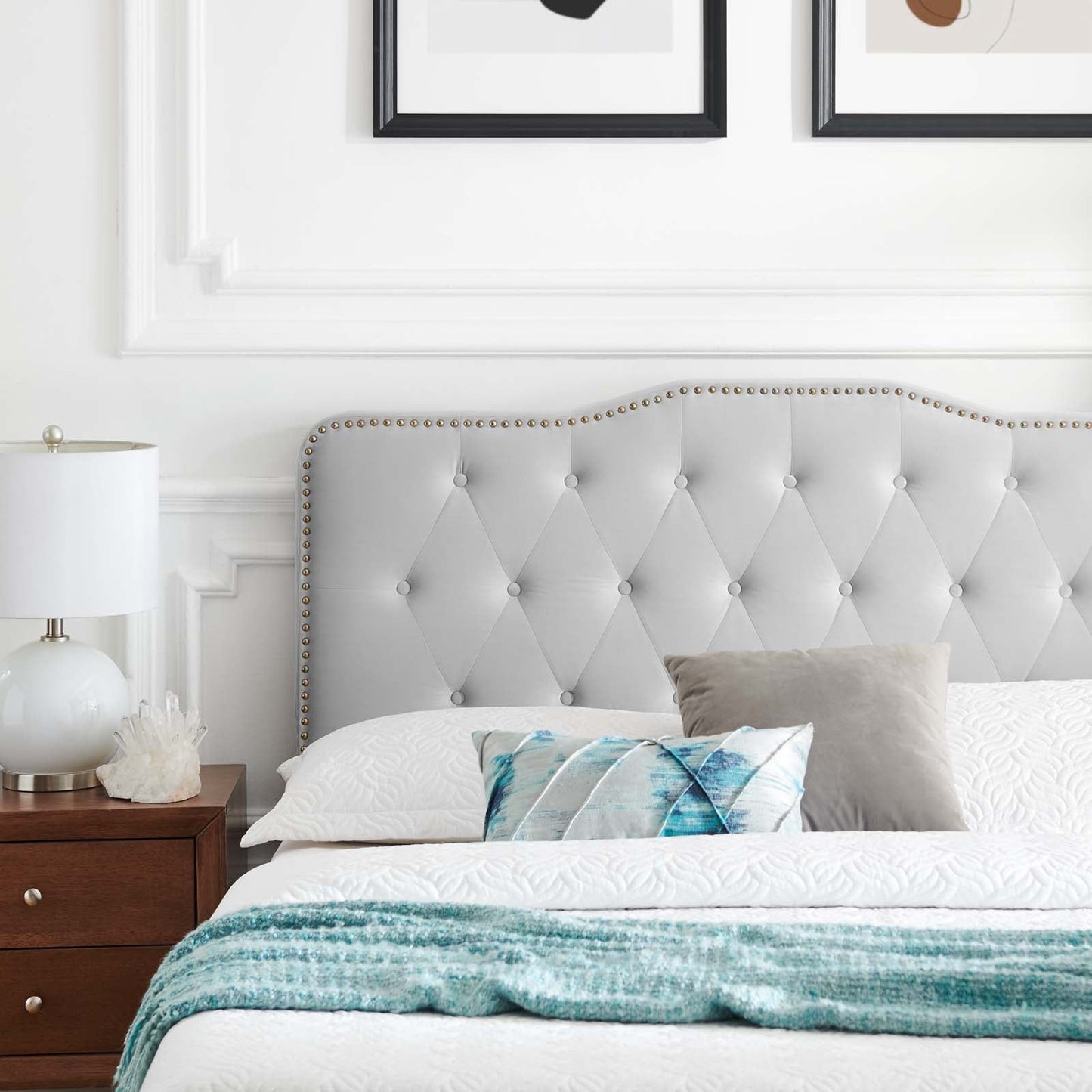 Amber Performance Velvet Queen Platform Bed By Modway - MOD-6777 | Beds - 30