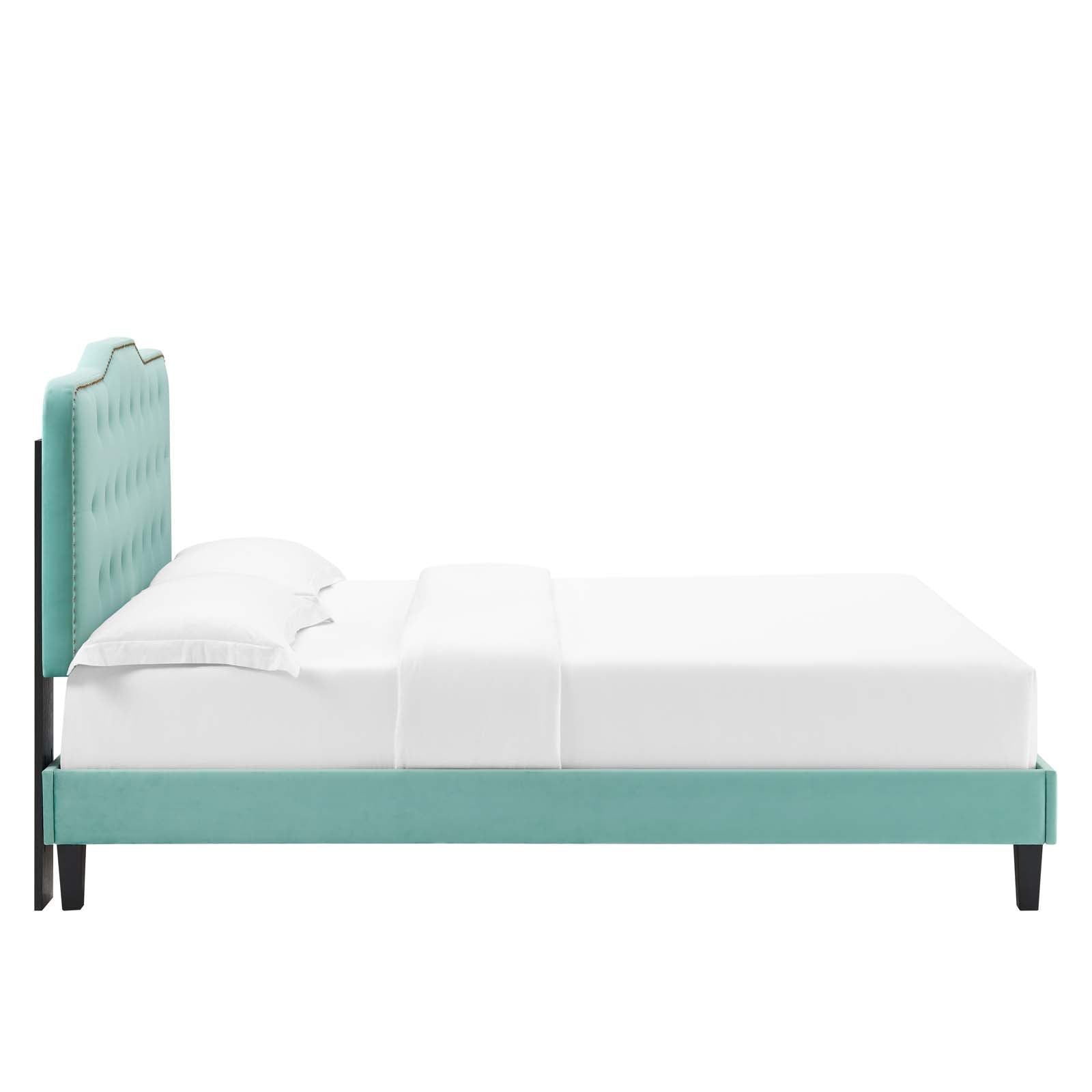 Amber Performance Velvet Queen Platform Bed By Modway - MOD-6777 | Beds - 50