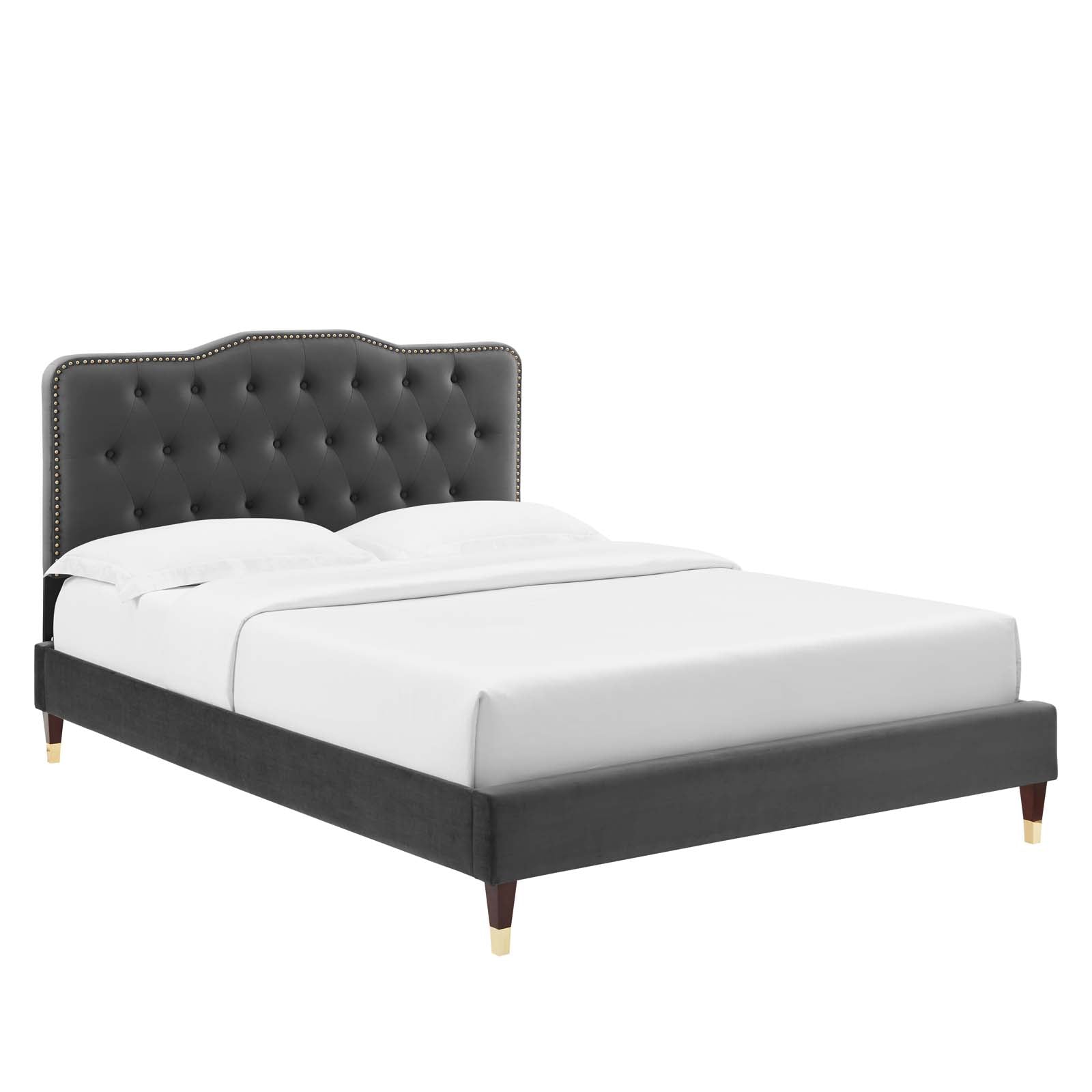 Amber Performance Velvet Twin Platform Bed By Modway - MOD-6779 | Beds