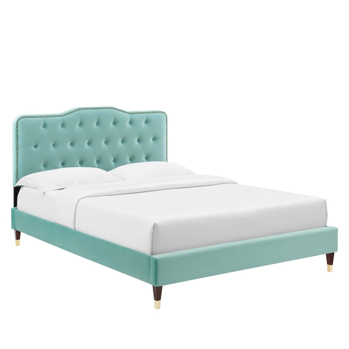 Amber Performance Velvet Twin Platform Bed By Modway - MOD-6779 | Beds - 44