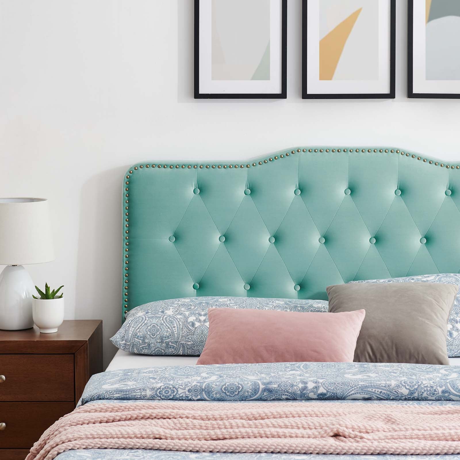 Amber Performance Velvet Twin Platform Bed By Modway - MOD-6779 | Beds - 45