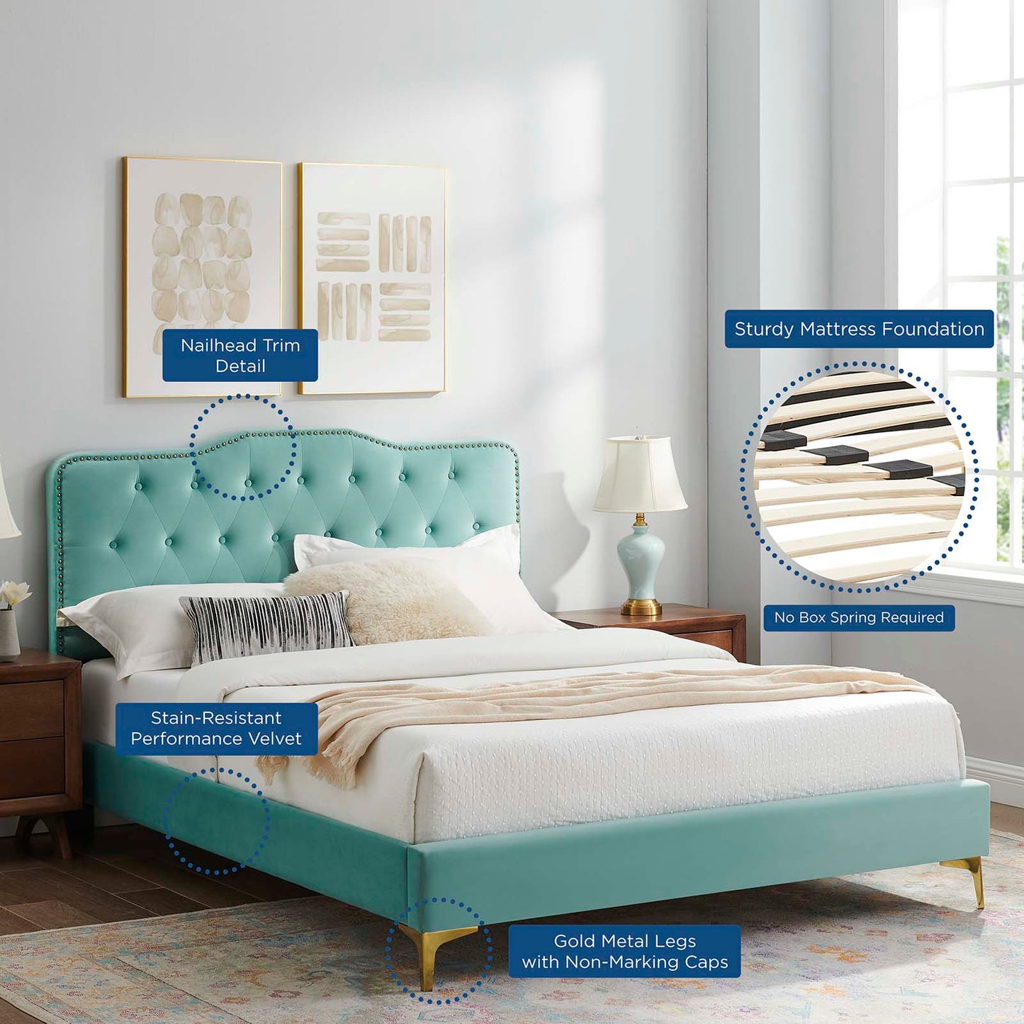 Amber King Platform Bed By Modway - MOD-6784 | Beds - 52