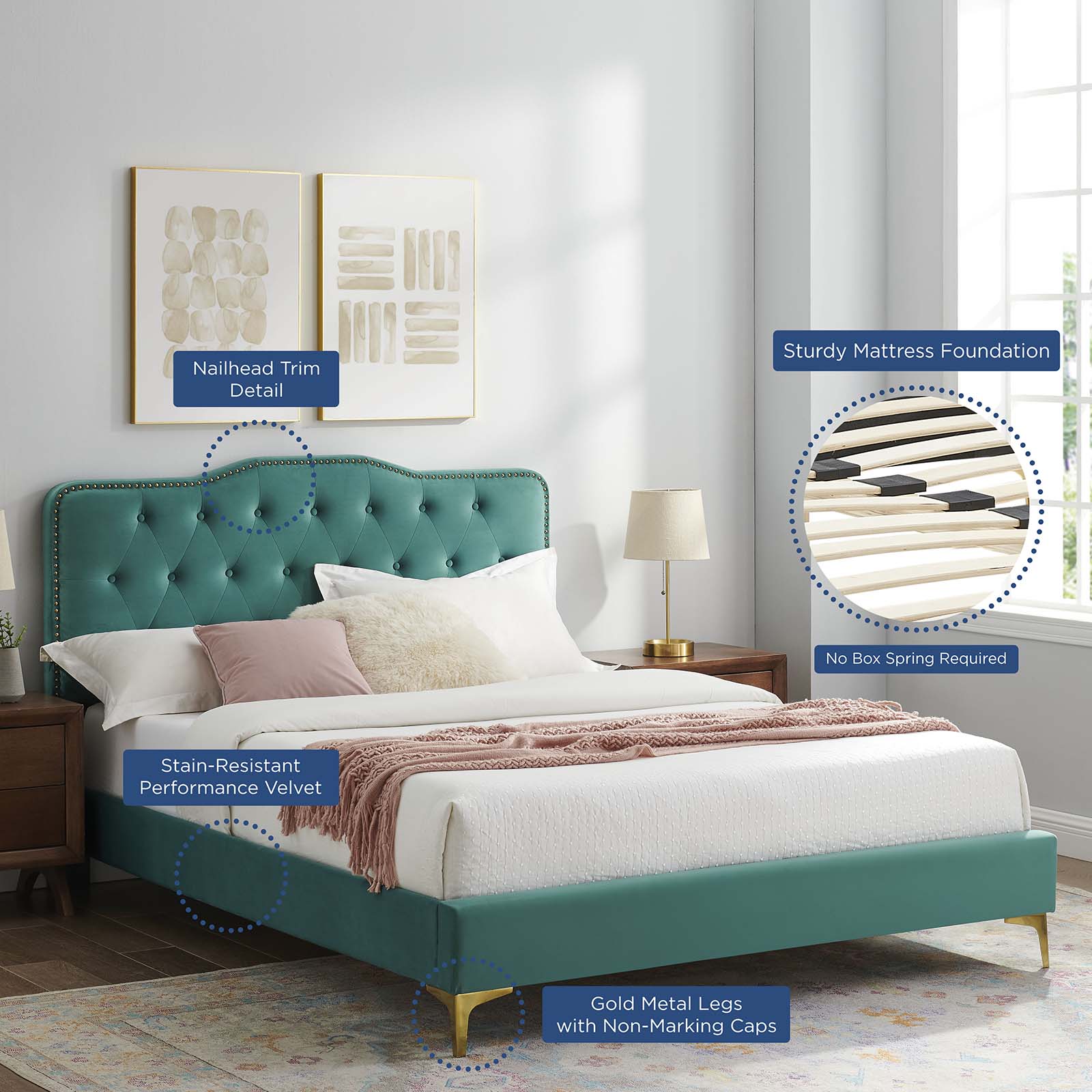 Amber King Platform Bed By Modway - MOD-6784 | Beds - 97